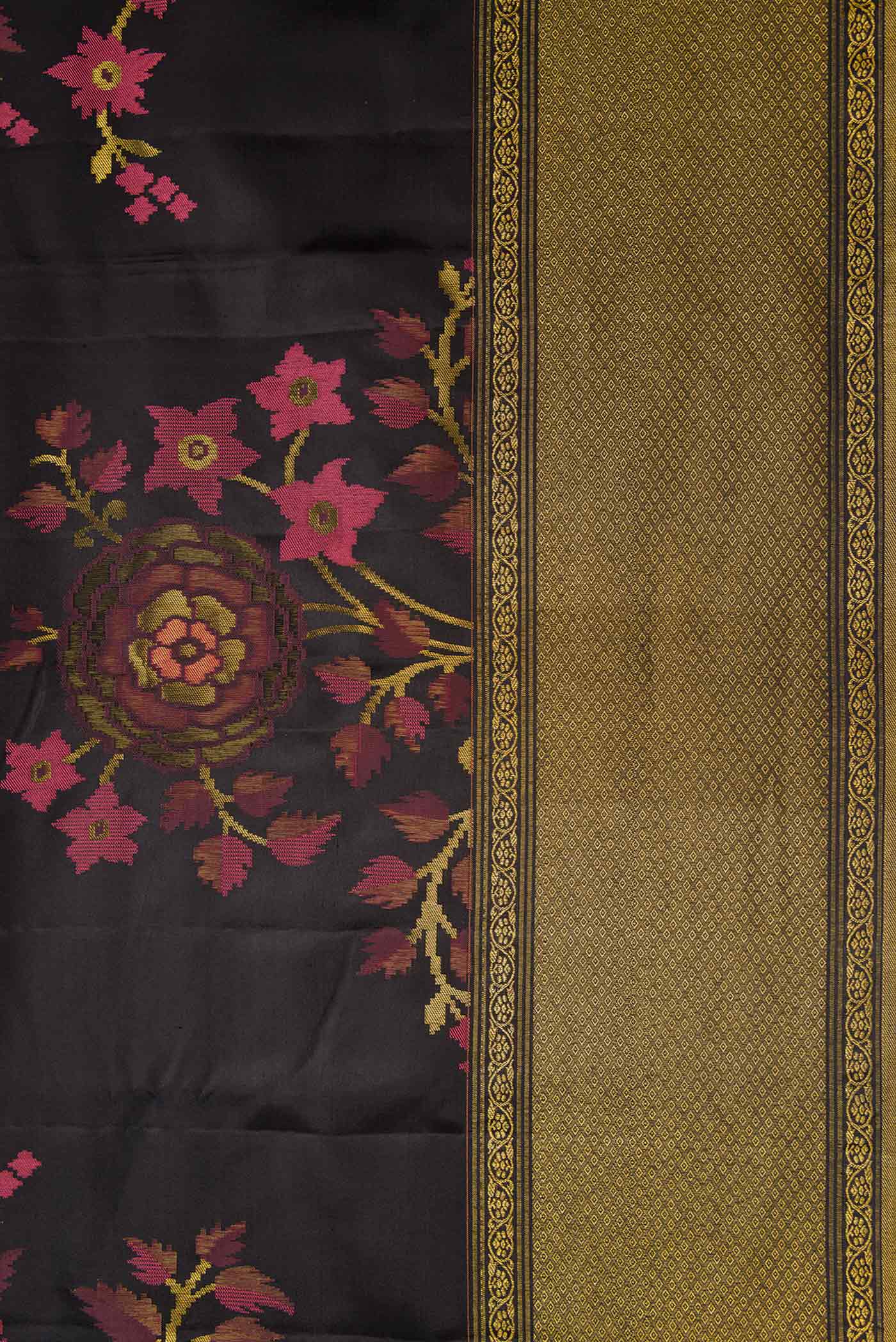 Black Kanjivaram Silk Saree - Image 3