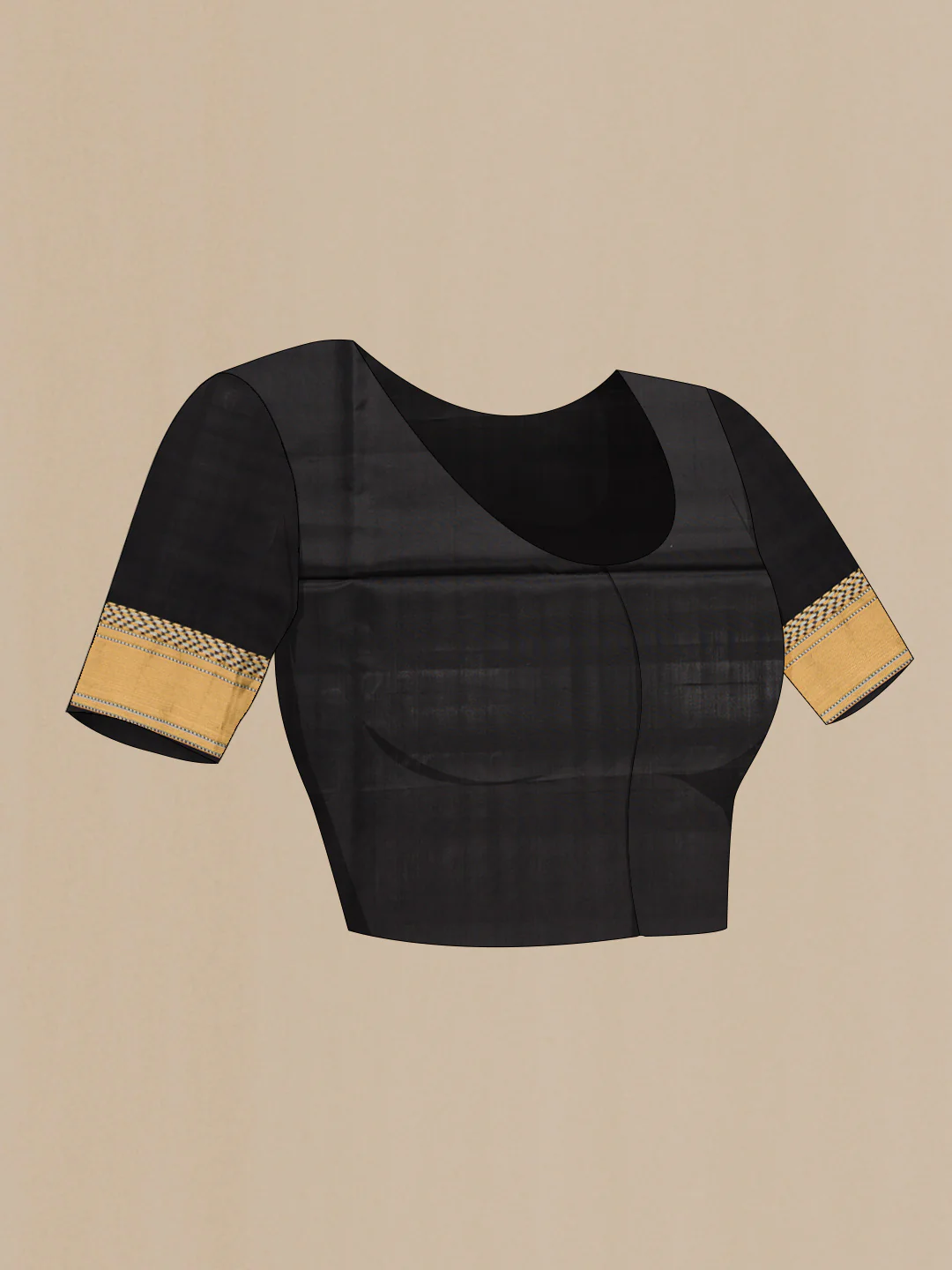 Black Dual Tone Soft Silk Saree - Image 4