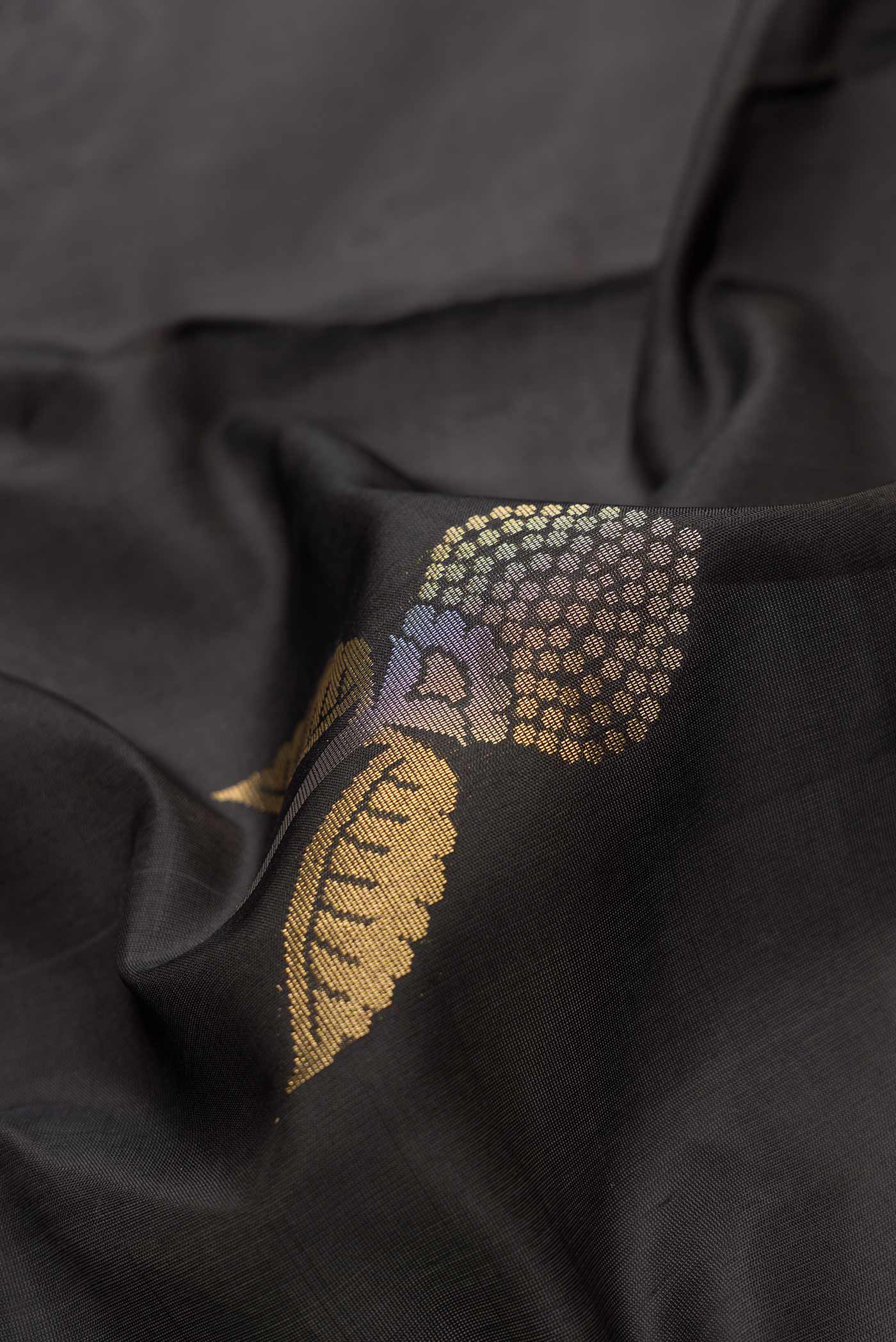 Black Soft Silk Saree - Image 2