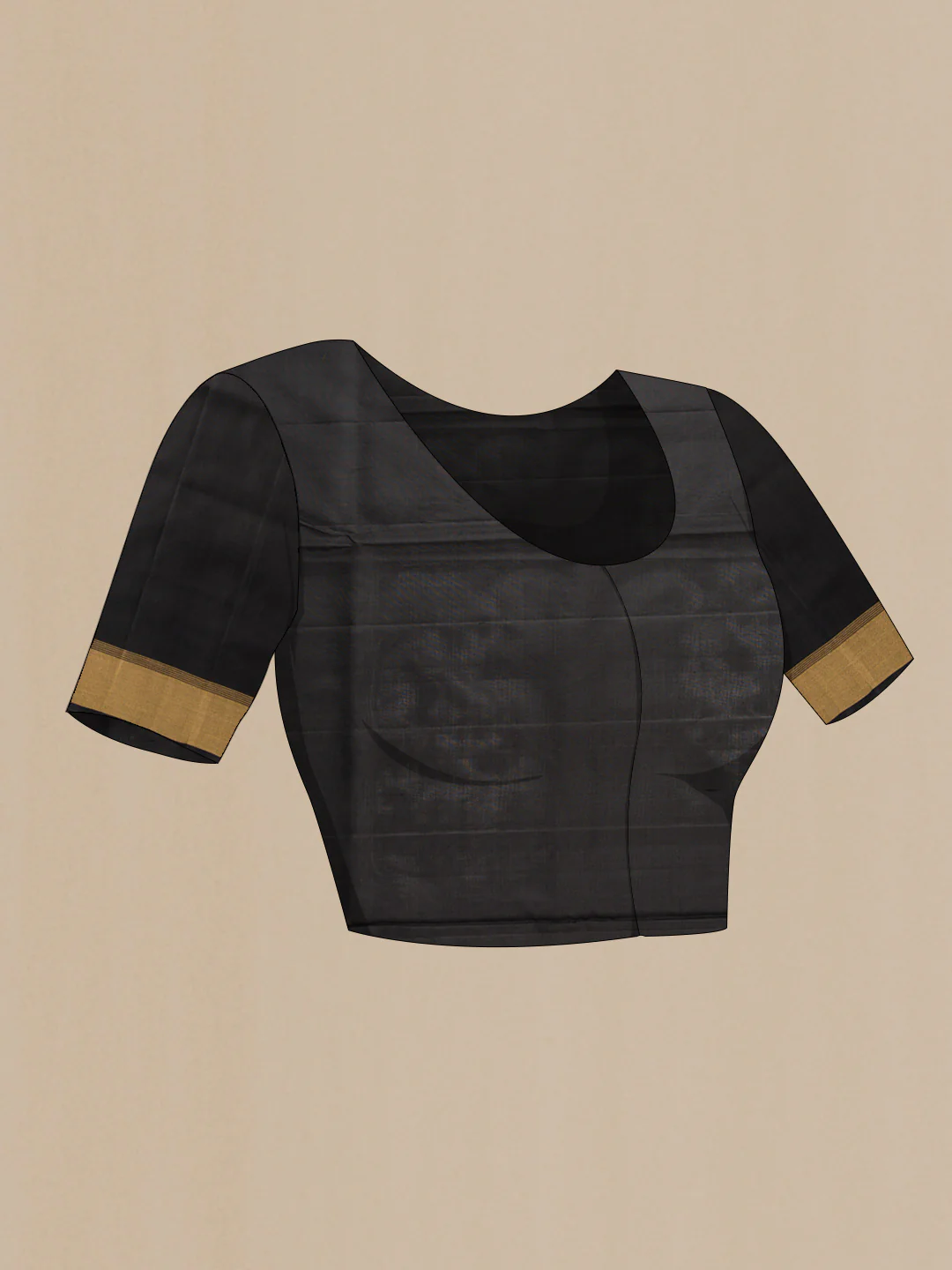 Black Dual Tone Soft Silk Saree - Image 4