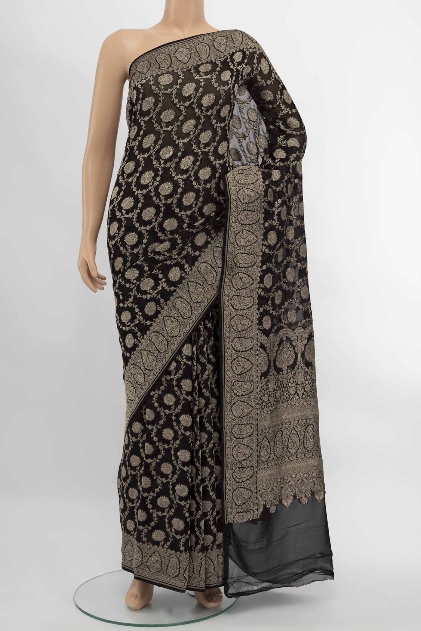Black Georgette Saree