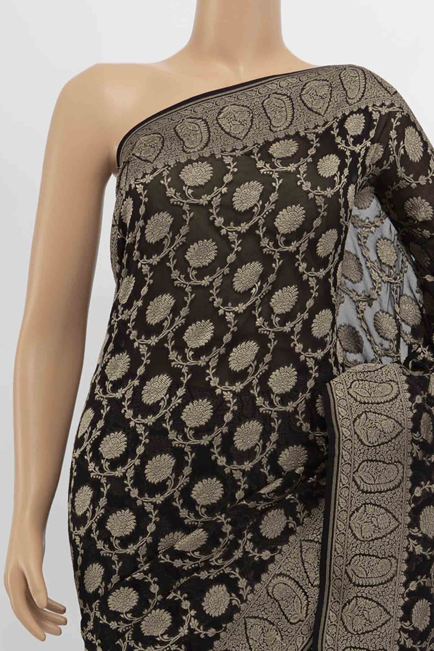 Black Georgette Saree - Image 2