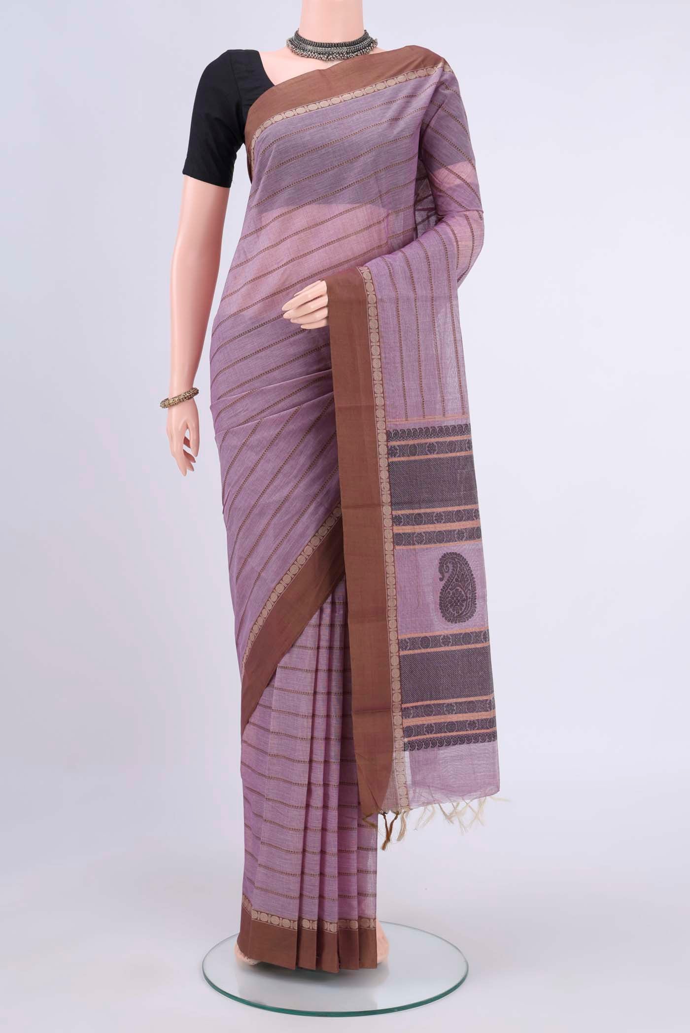 Lavender Kanchi Cotton Saree