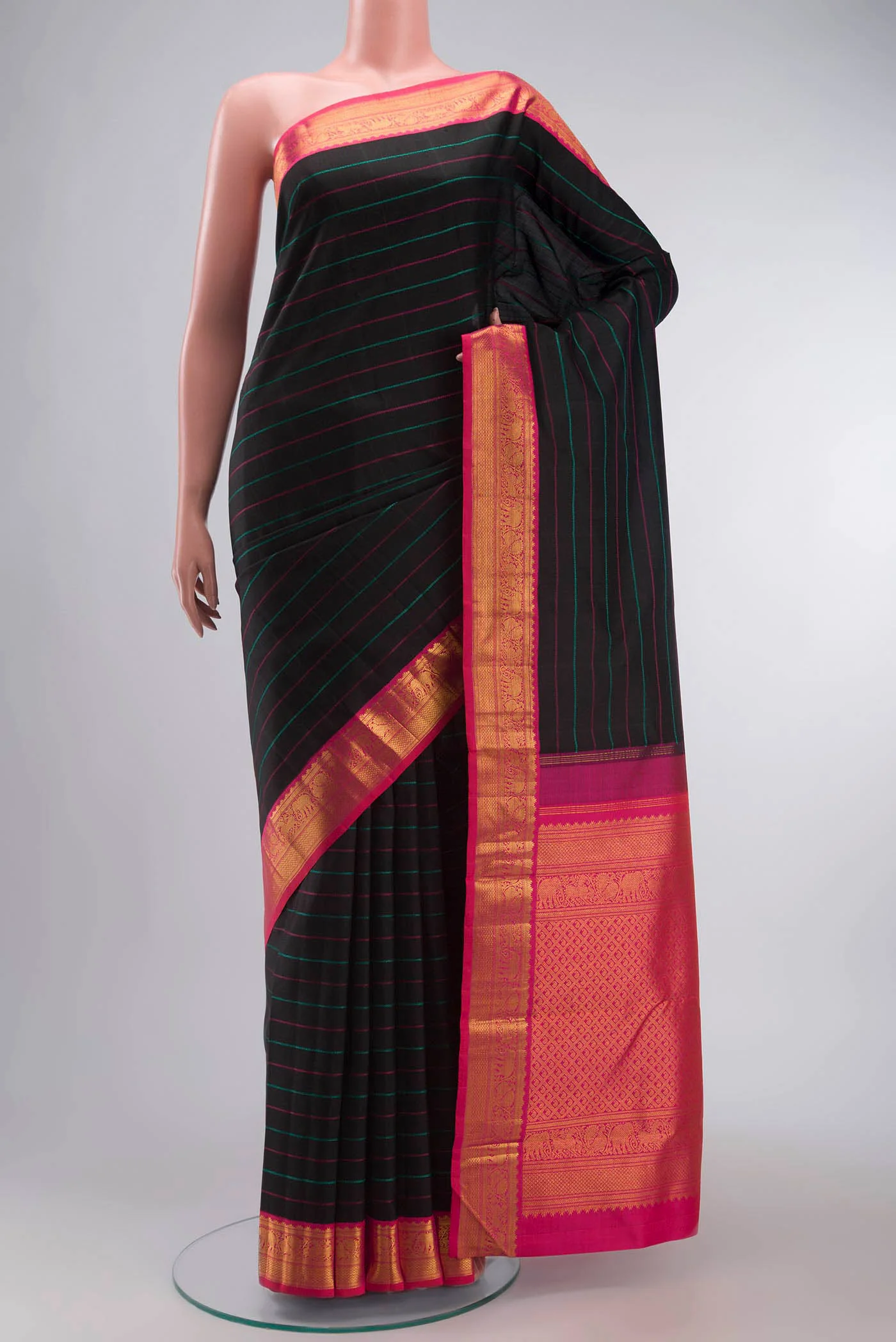 Black Kanjivaram Silk Saree