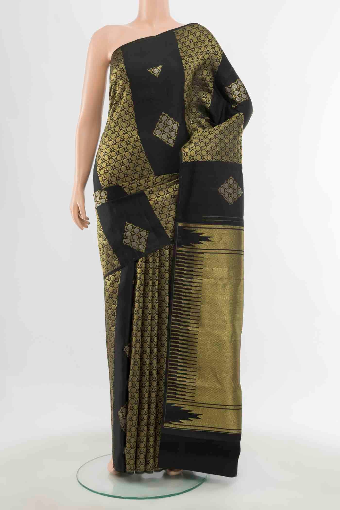 Black Kanchipuram Silk Saree