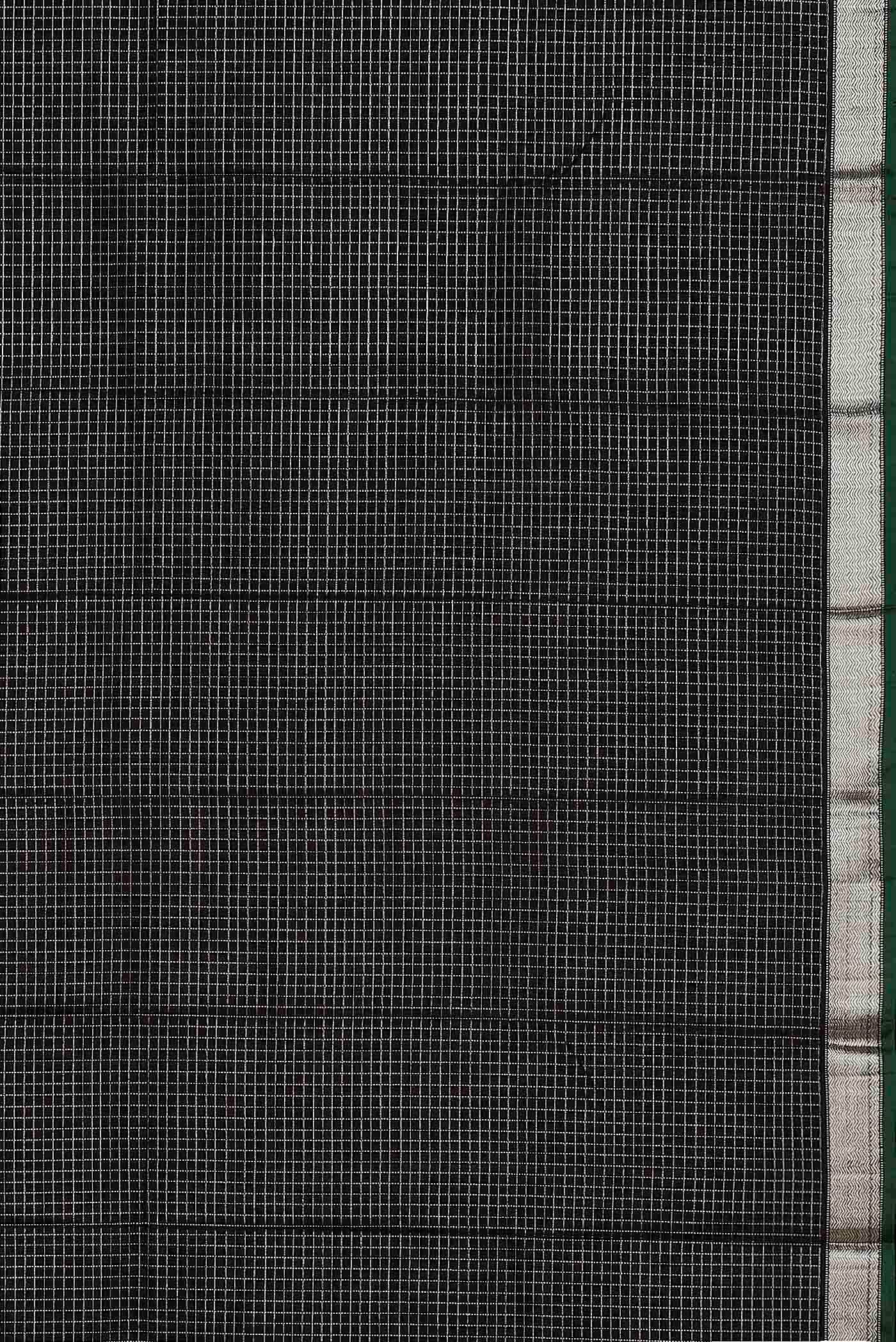 Black Kanchipuram Silk Saree - Image 5