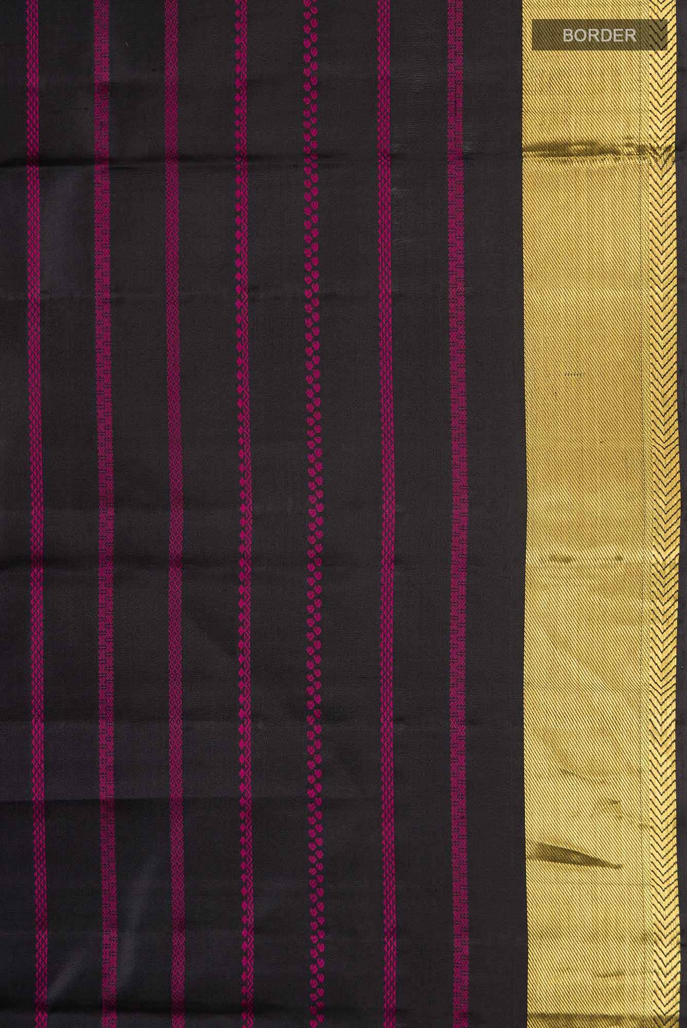 Black Kanjivaram Silk Saree - Image 6