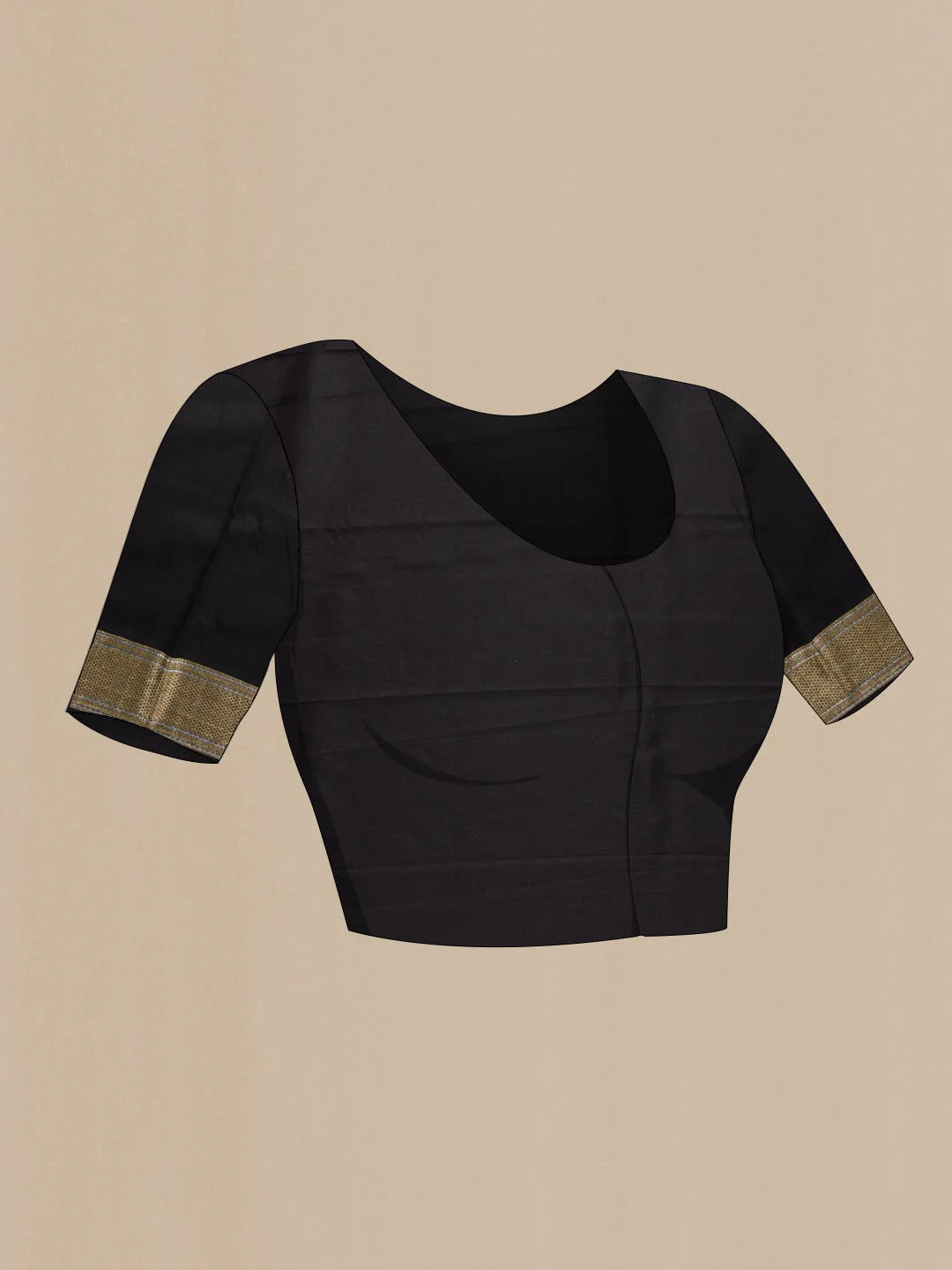 Pure Silk Pure Zari Black Kanchipuram Saree - Image 14