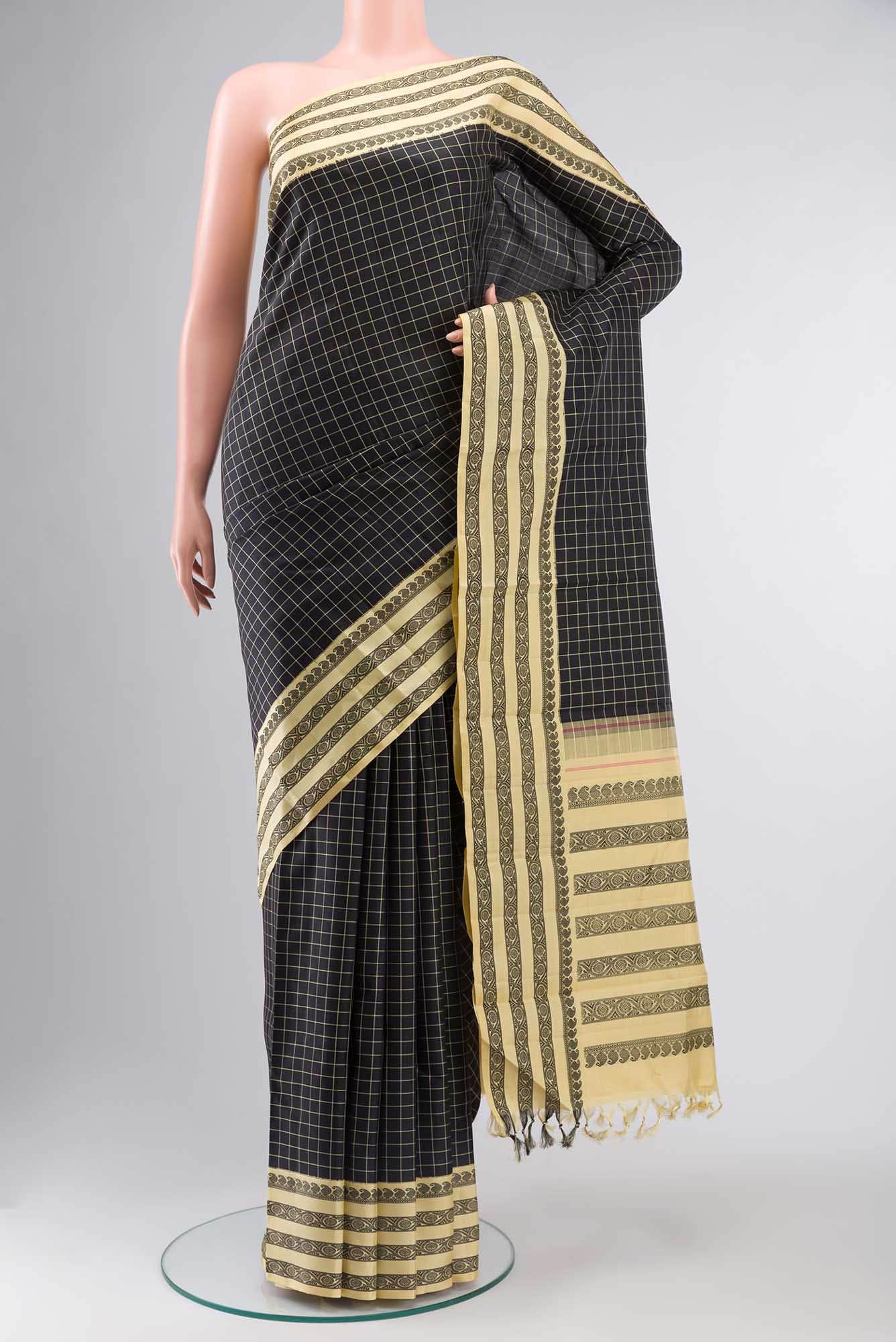 Black Kanjivaram Silk Saree