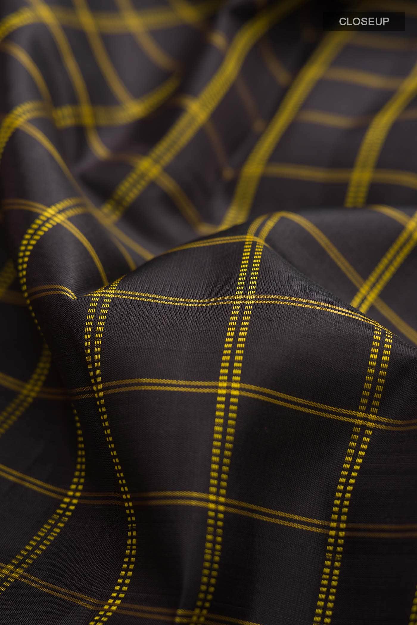 Pure Silk Pure Zari Black Kanjivaram Saree - Image 3