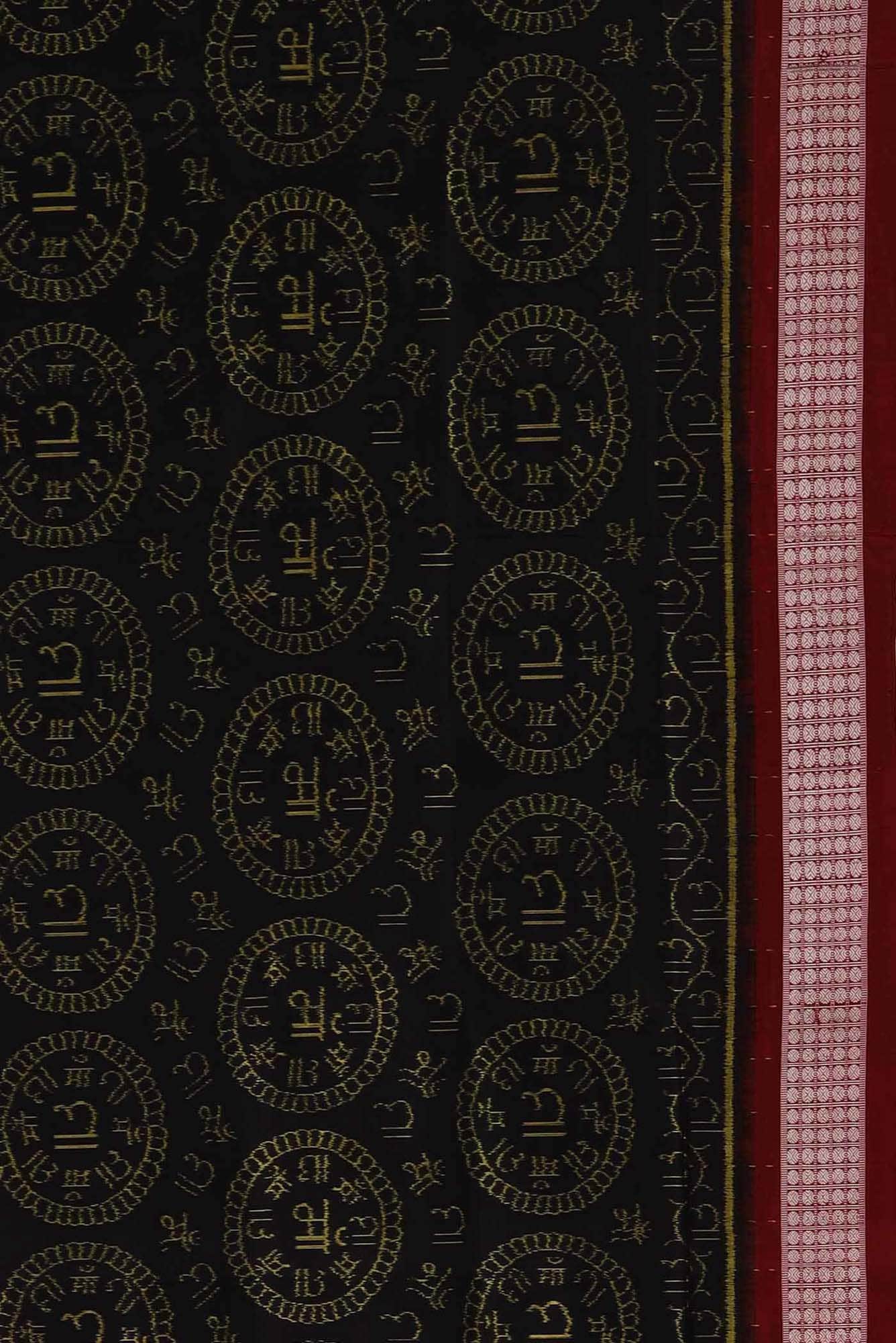 Black Orissa Silk Saree - Image 9