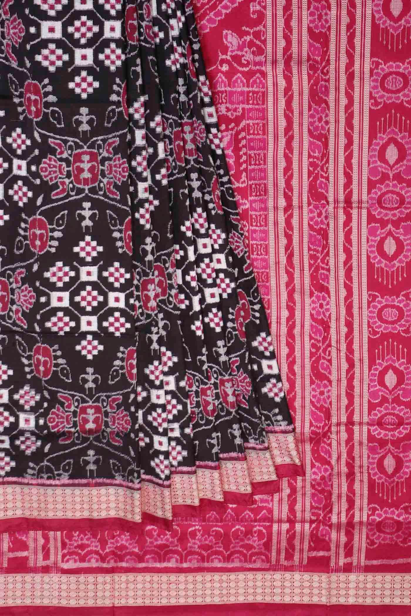 Black Orissa Silk Saree - Image 2