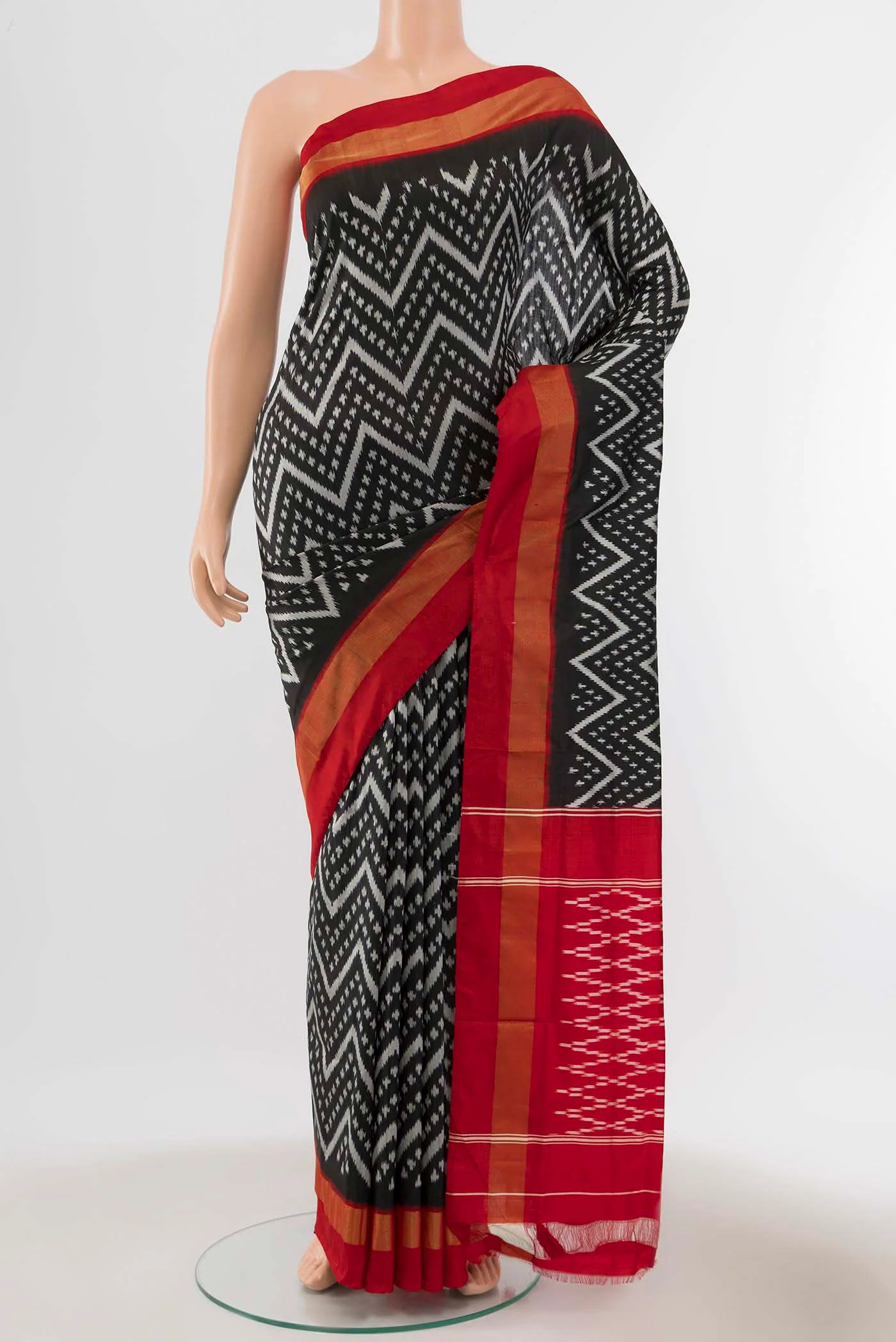 Black Pochampally Silk Saree