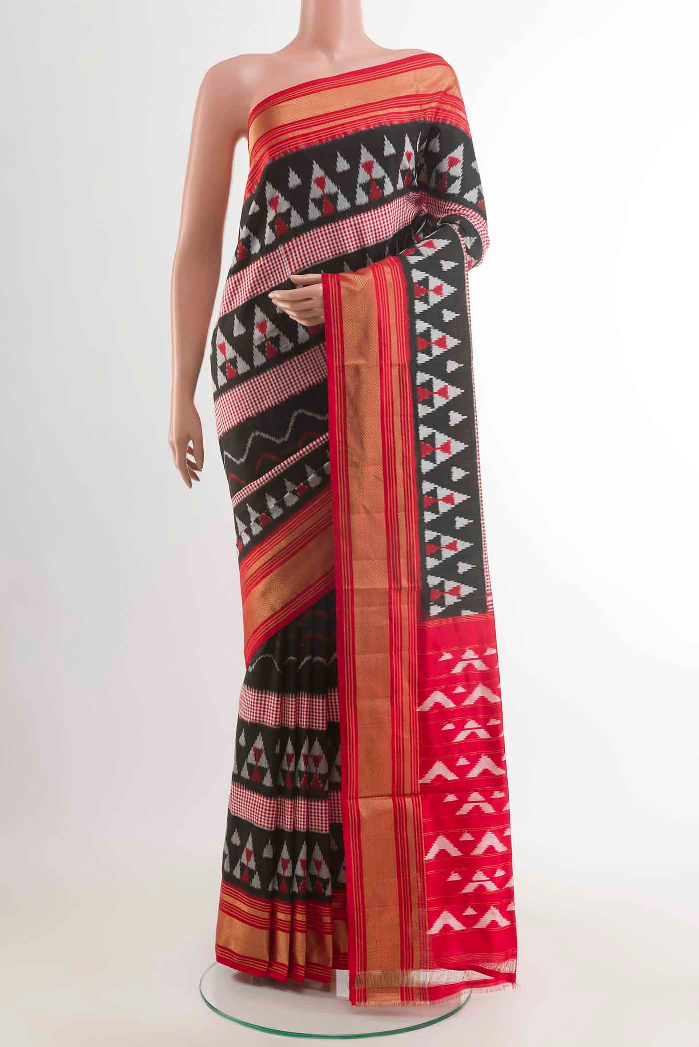 Black Pochampally Silk Saree