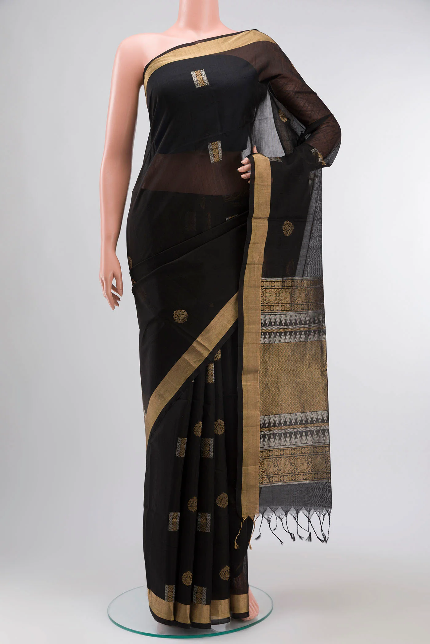 Black Silk Cotton Saree