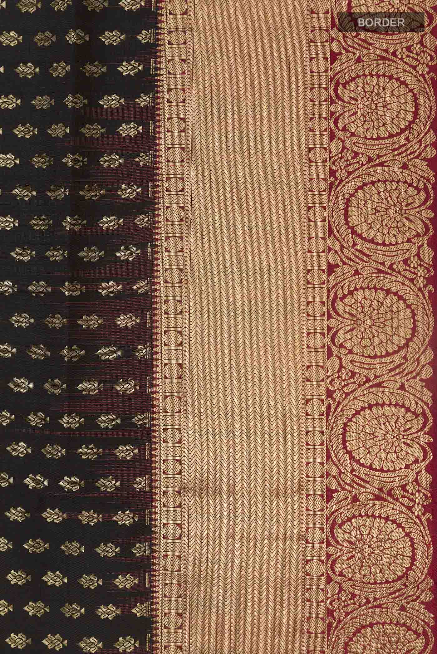 Black Soft Silk Saree - Image 3