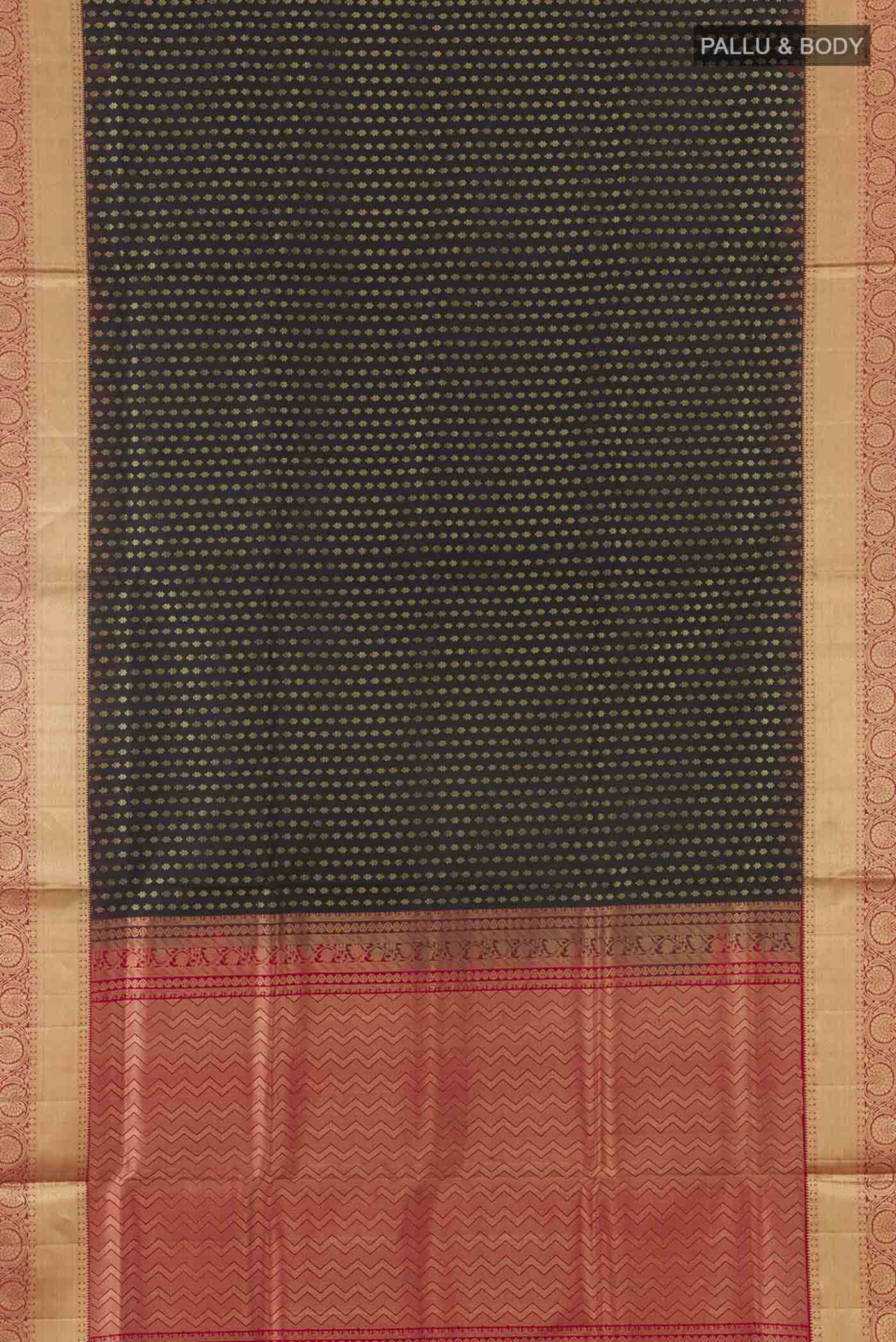 Black Soft Silk Saree - Image 6
