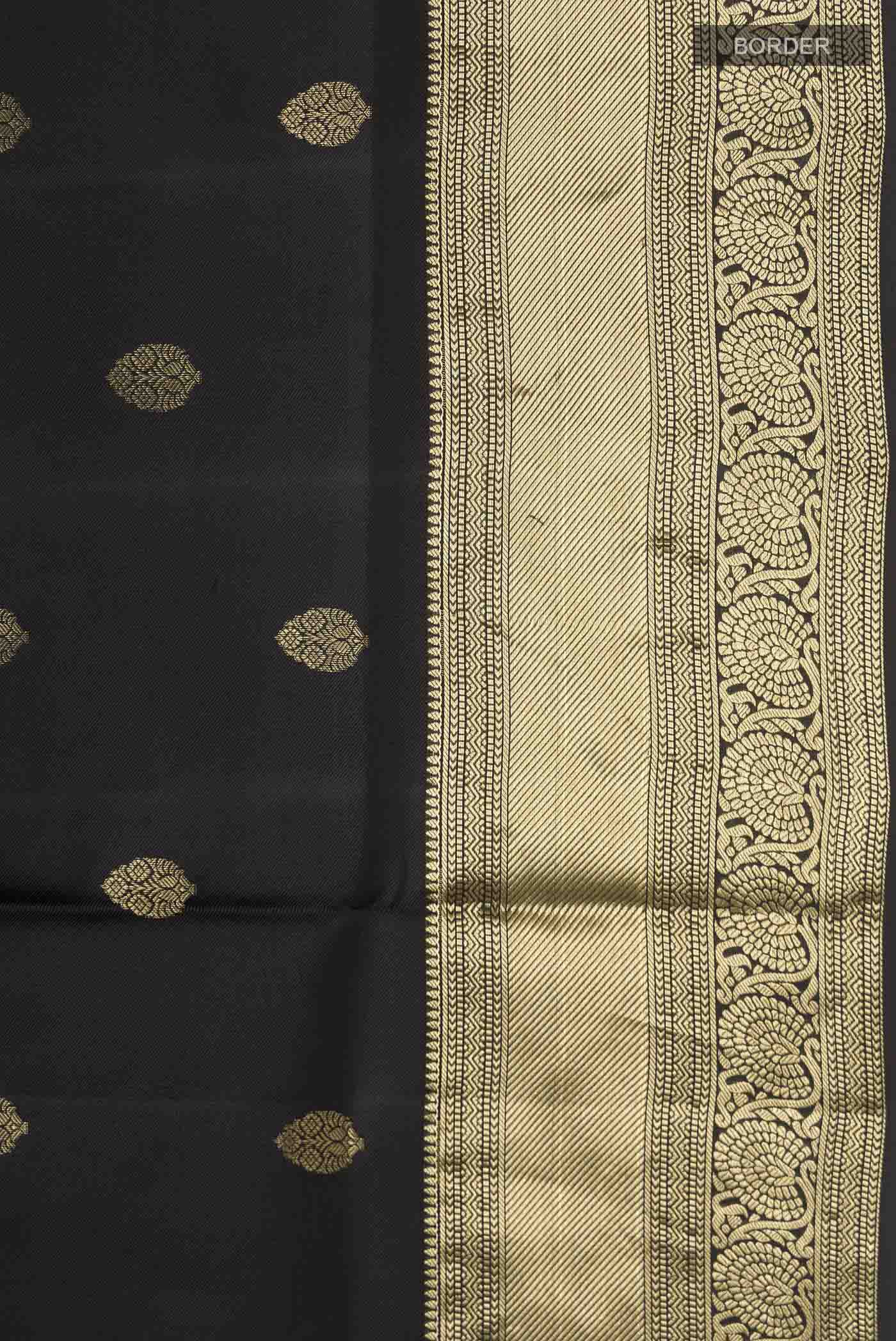 Black Soft Silk Saree - Image 3