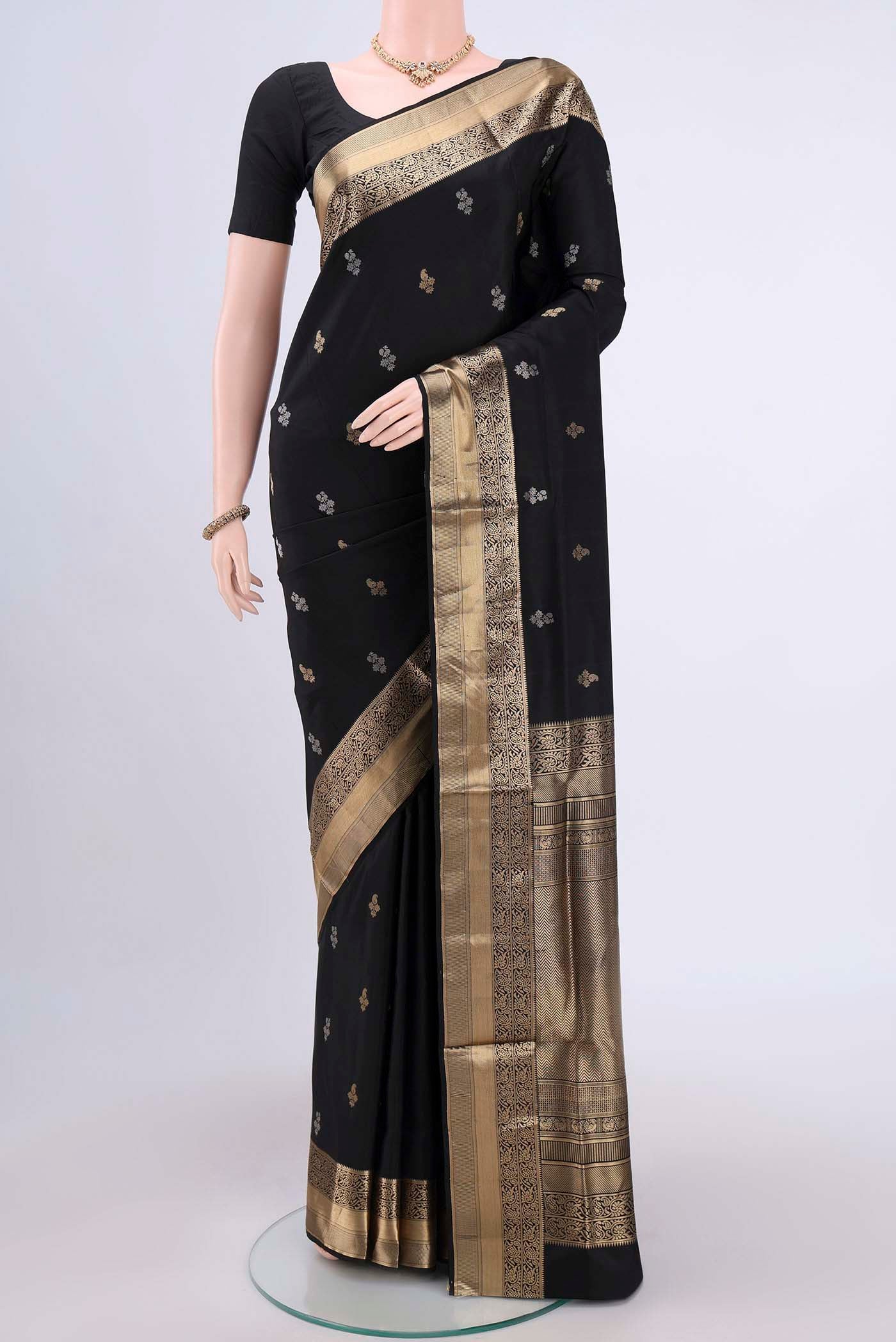 Black Soft Silk Saree