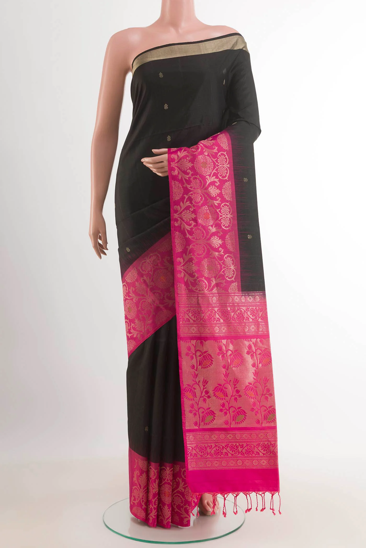 Black Soft Silk Saree