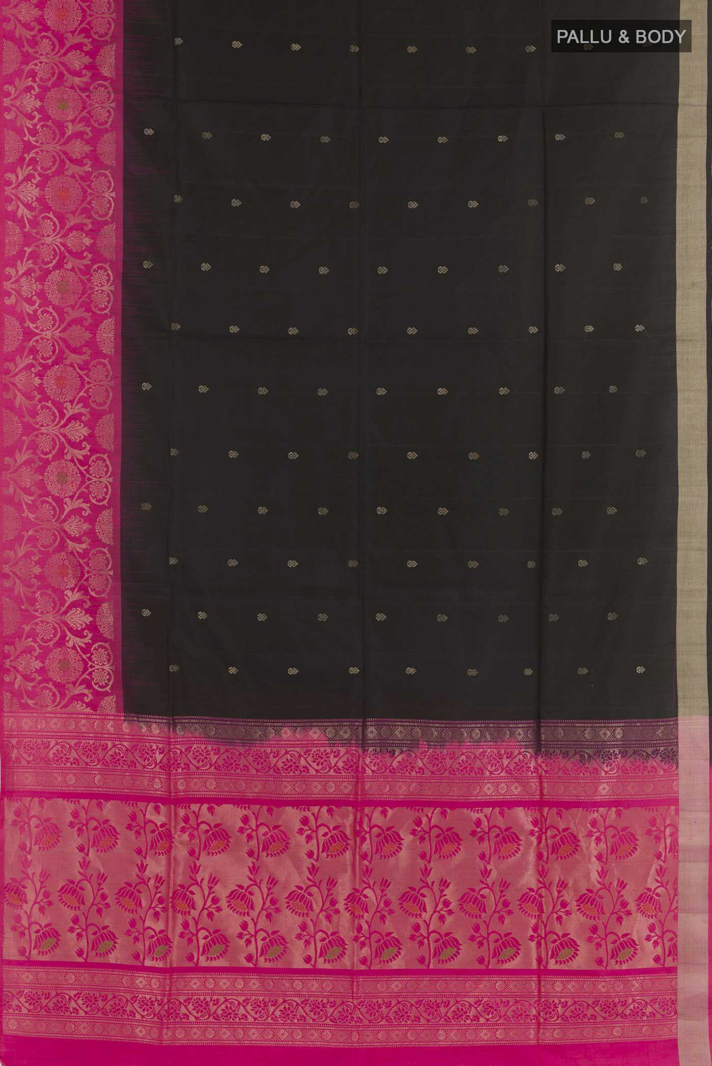 Black Soft Silk Saree - Image 3