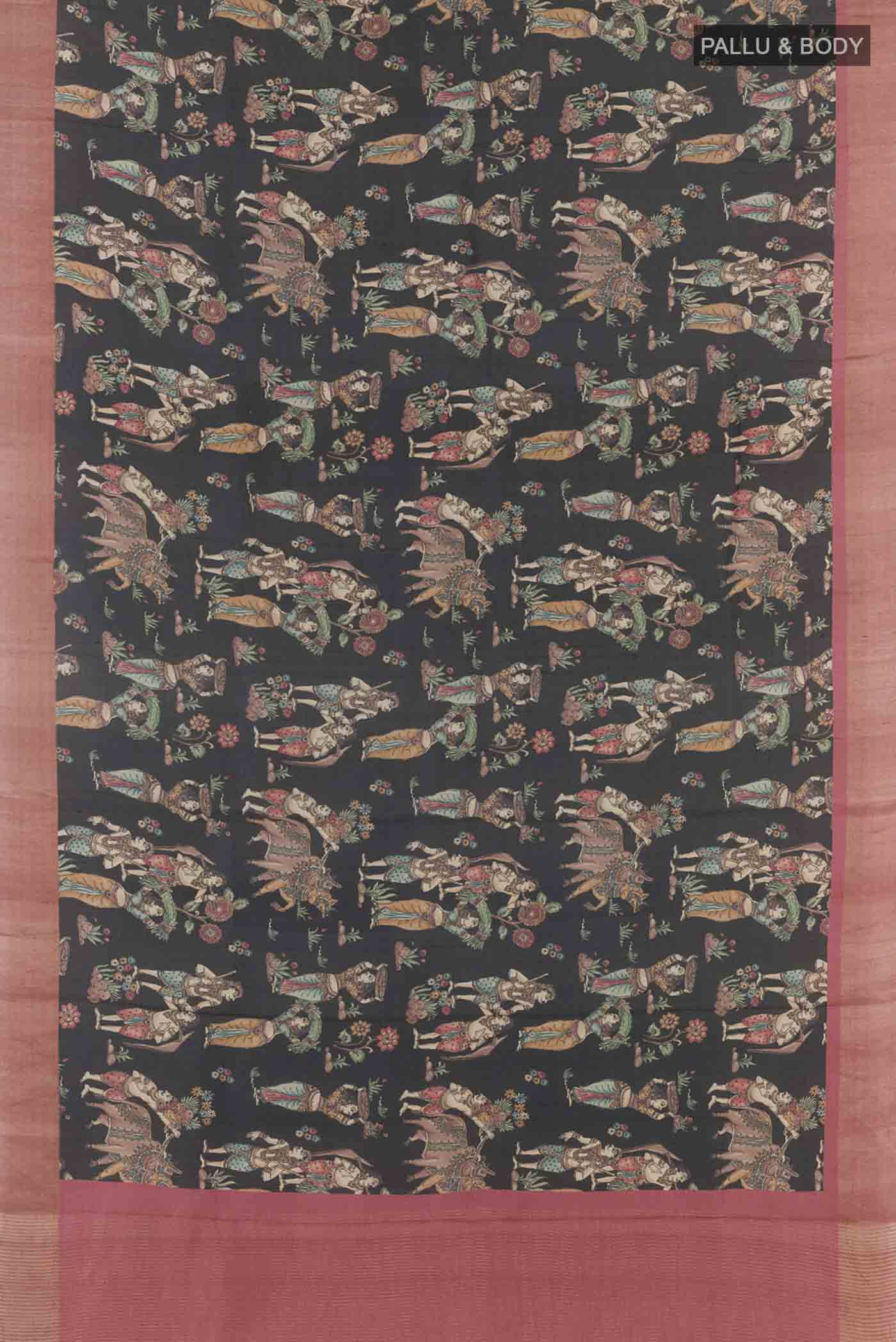 Black Tussar Saree - Image 5