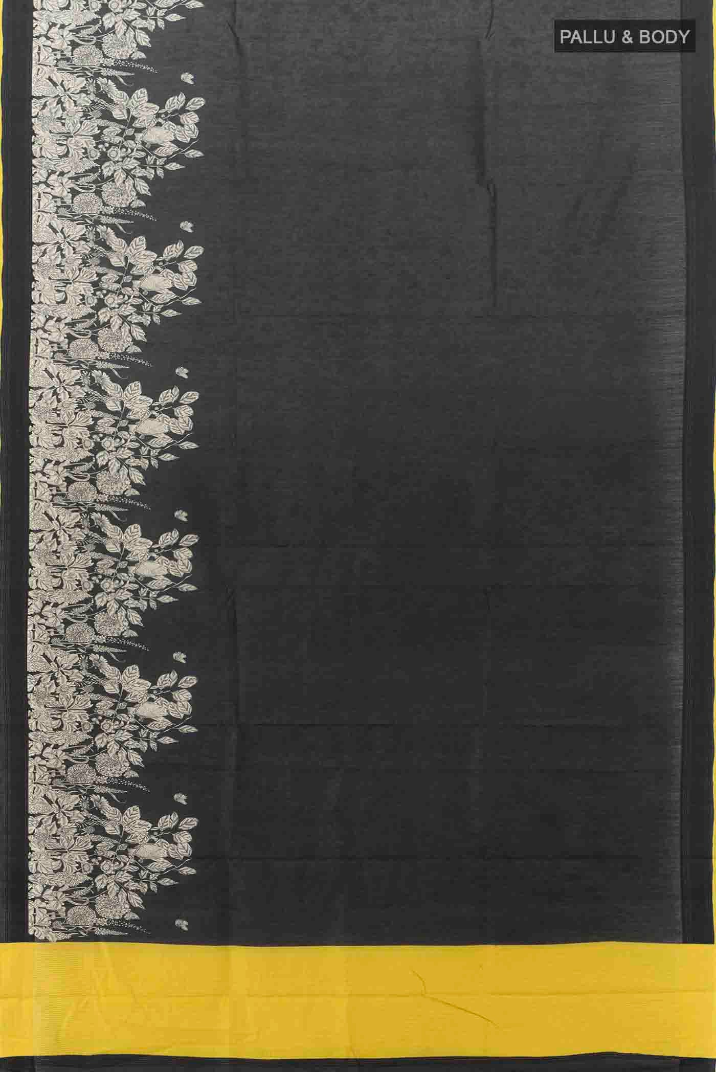 Black Tussar Saree - Image 5