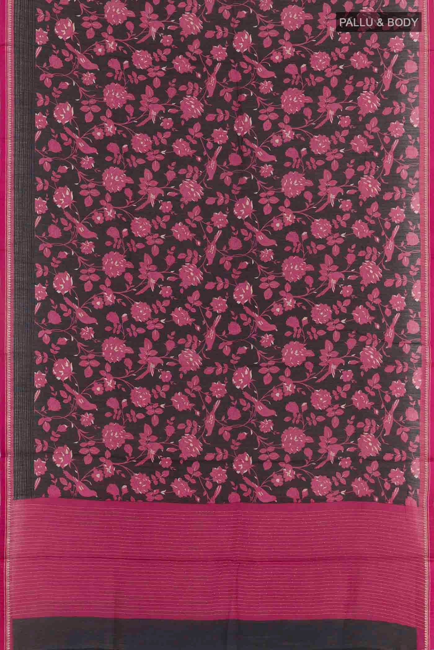 Black Tussar Saree - Image 3
