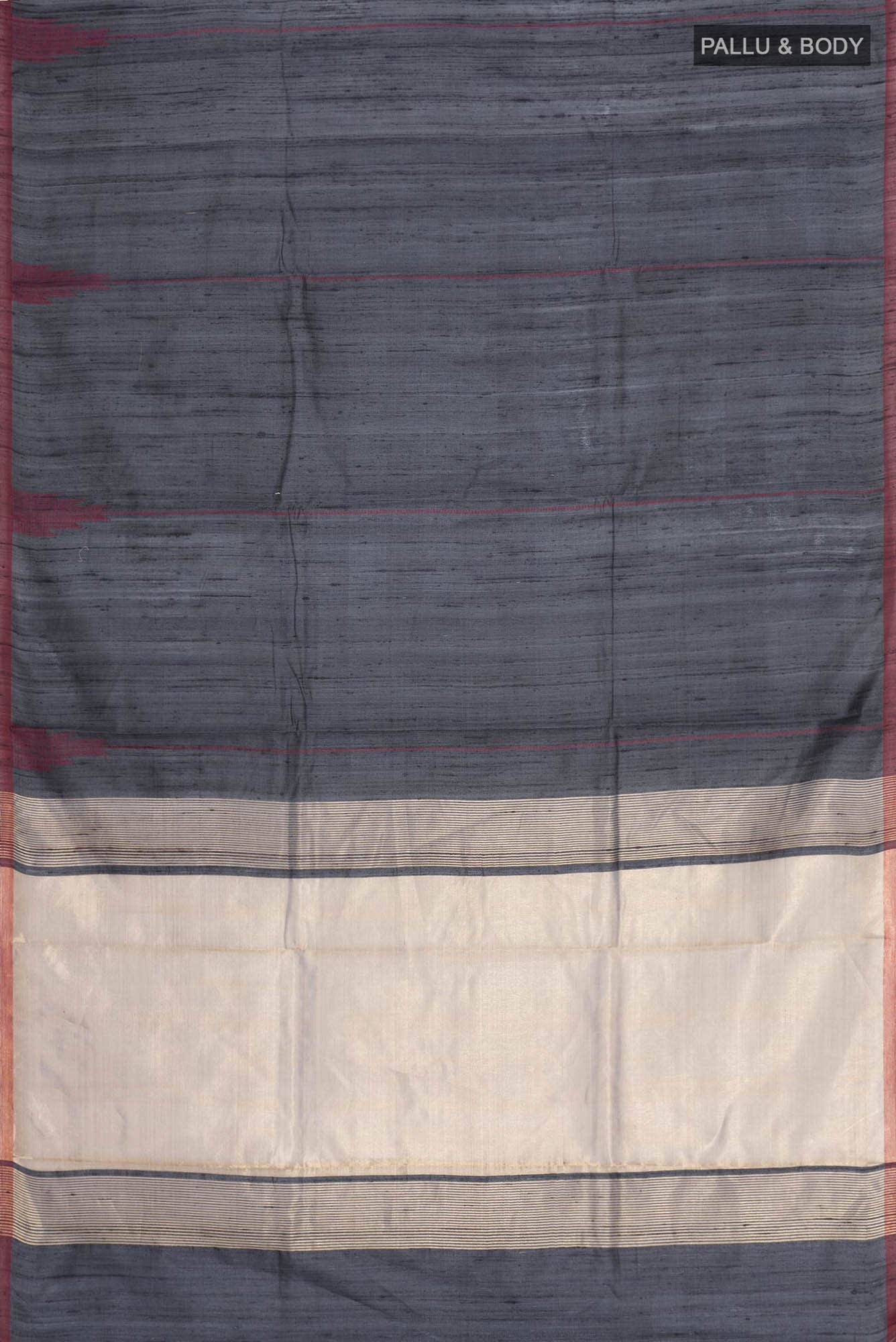 Dusky Diva-Black Tussar Silk Saree - Image 4