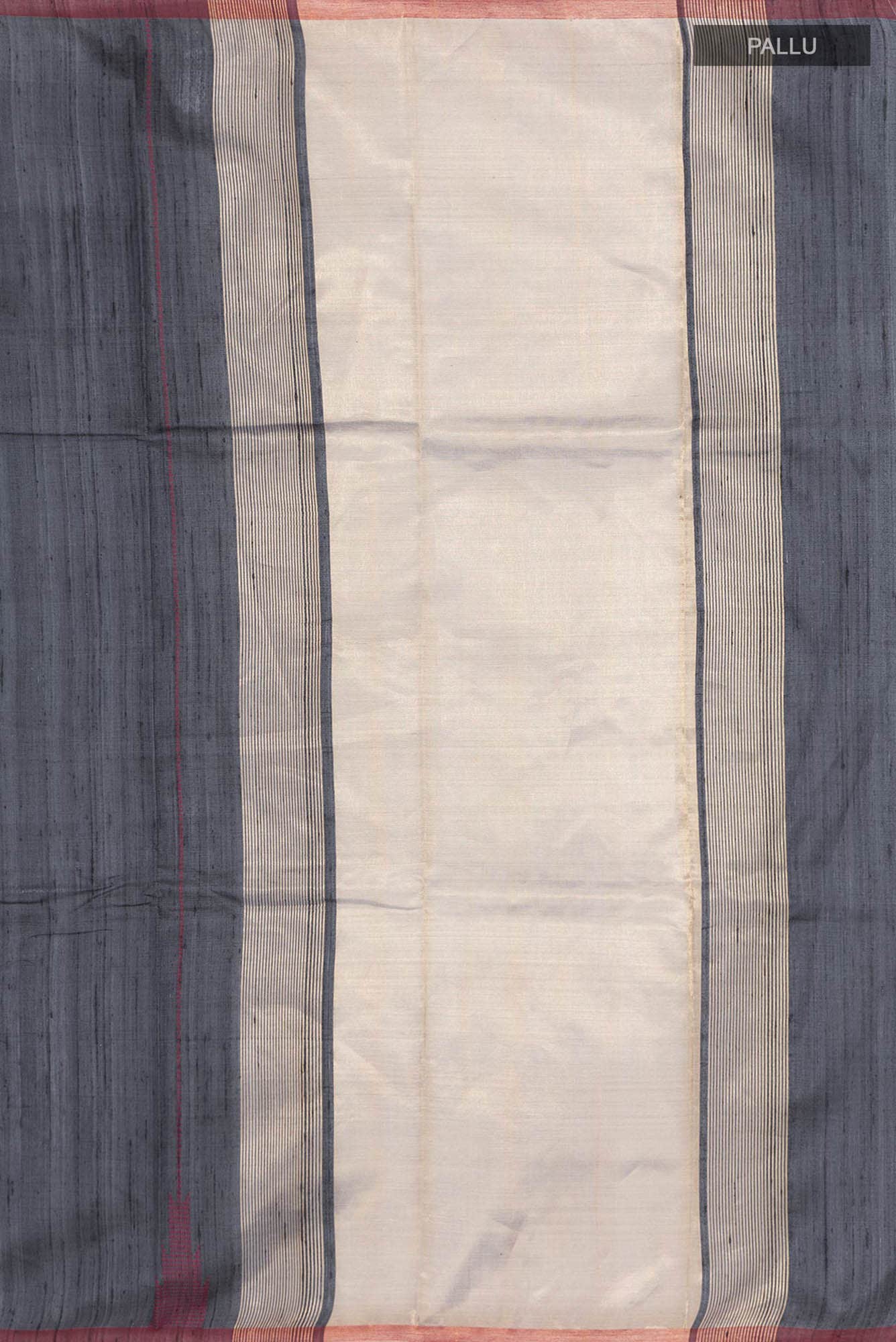 Dusky Diva-Black Tussar Silk Saree - Image 5