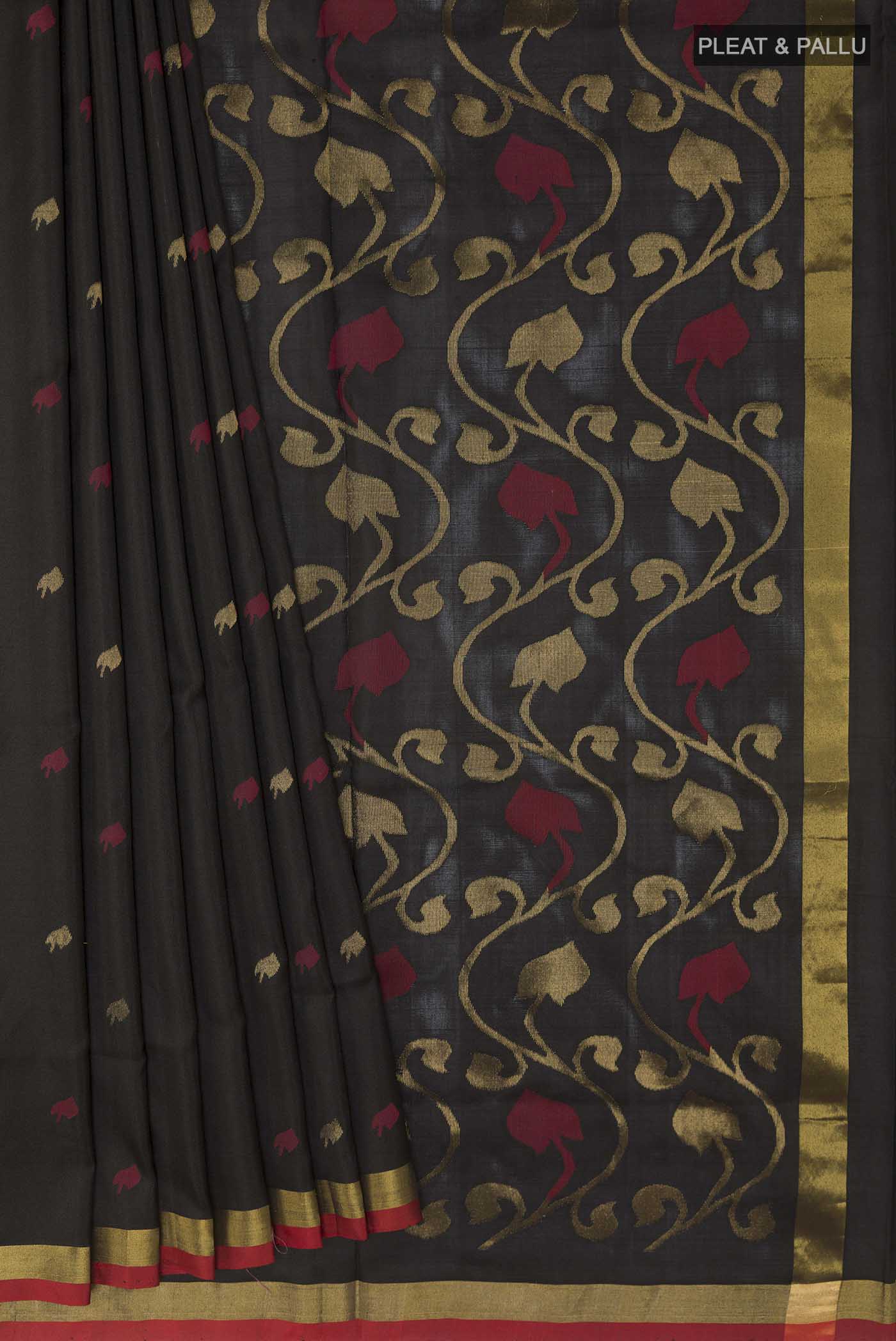 Black Uppada Silk Saree - Image 4