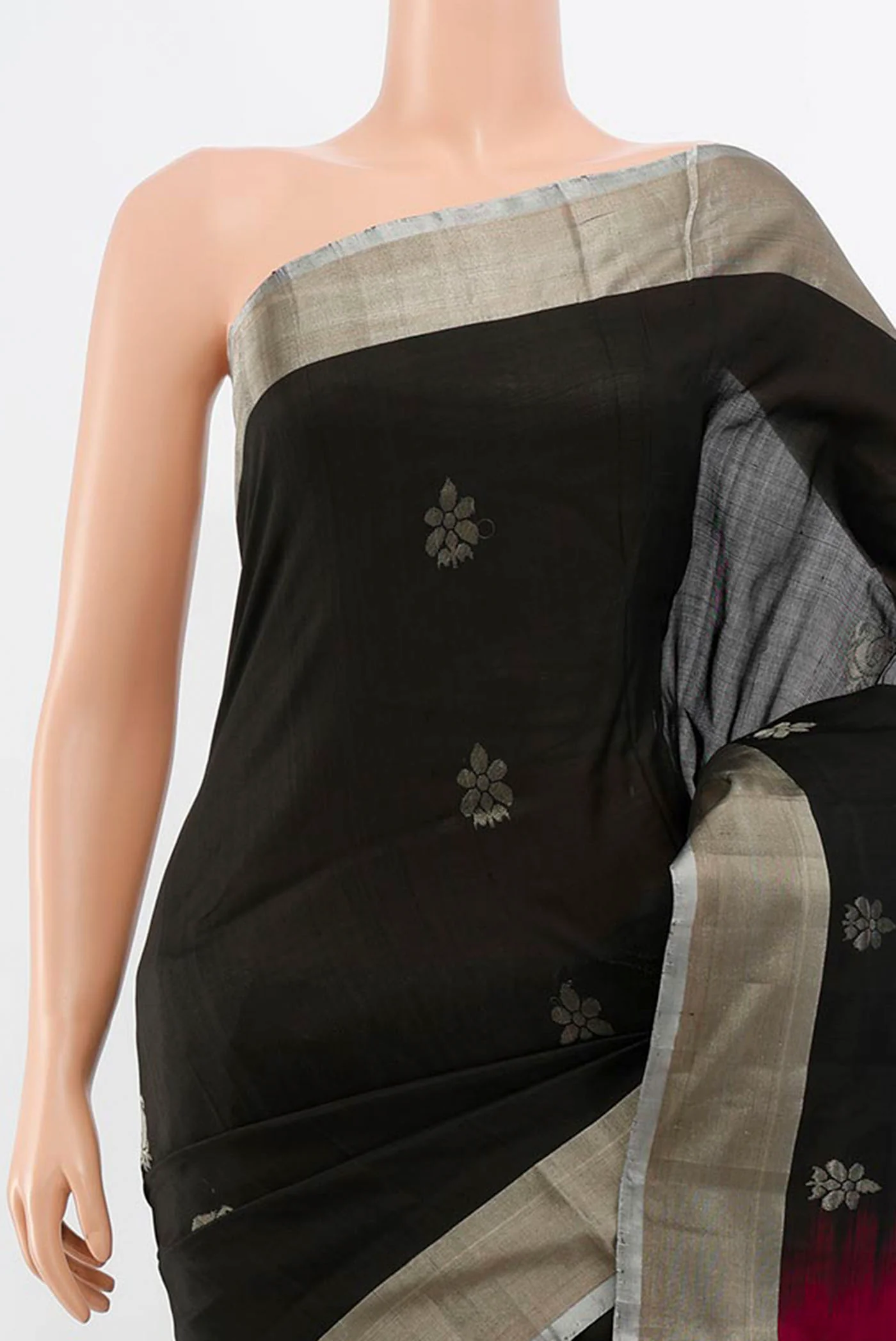 Black Uppada Silk Saree - Image 2
