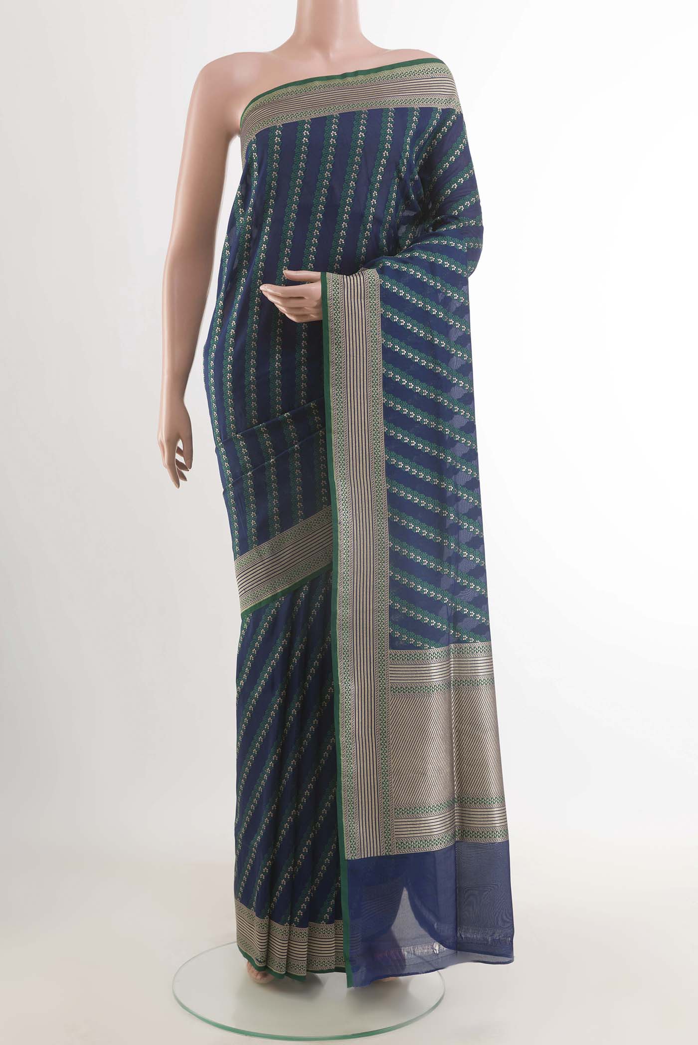Blue Banarasi Silk Saree