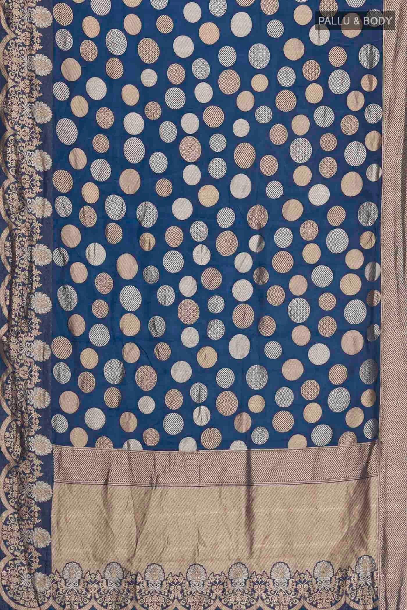 Blue Banarasi Silk Saree - Image 5