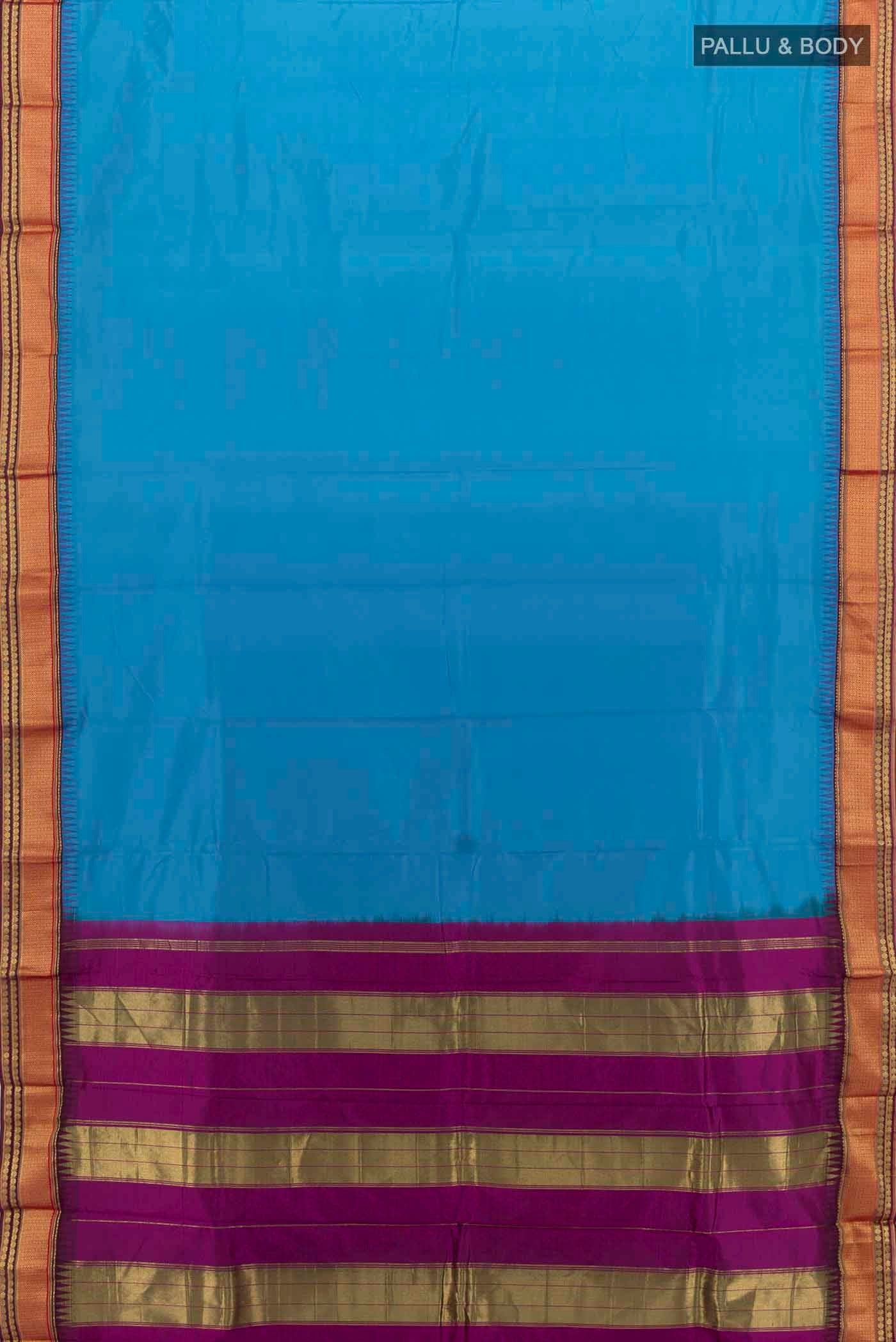 Blue Bangalore Silk - kadyal Saree - Image 5