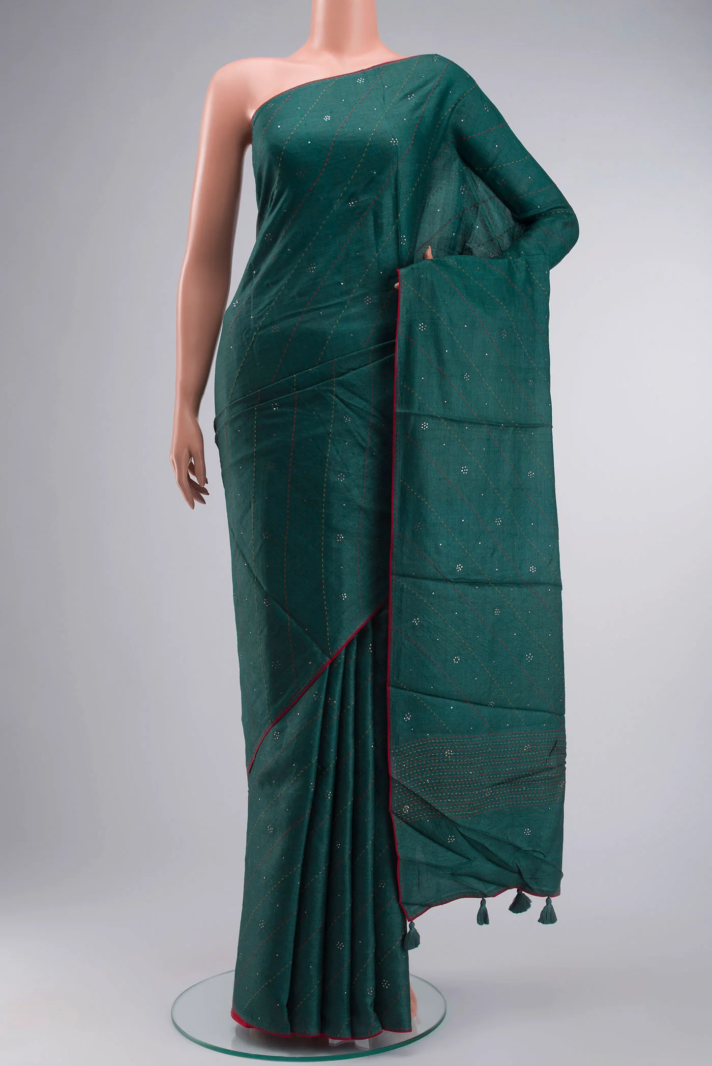 Blue Bhagalpuri Tussar Silk Saree