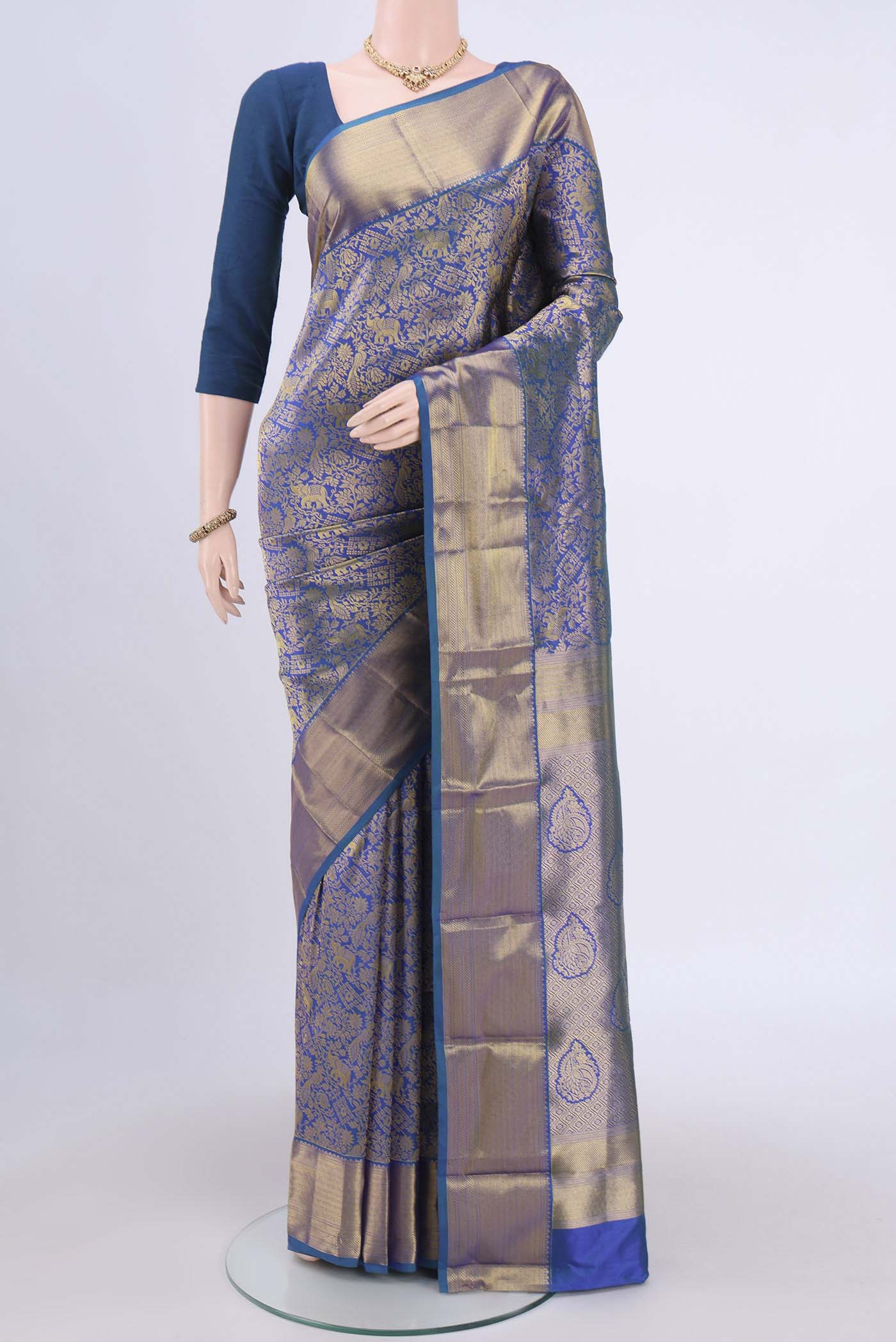 Royal Blue Bangalore Silk Saree