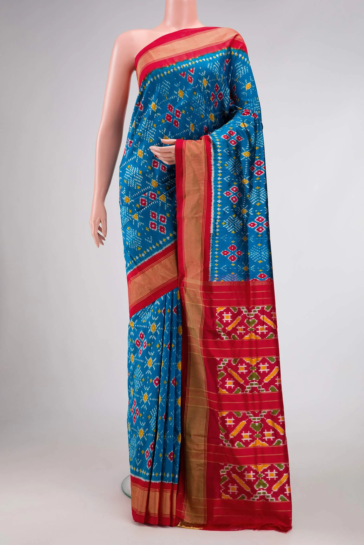 Blue Pochampally Silk Saree