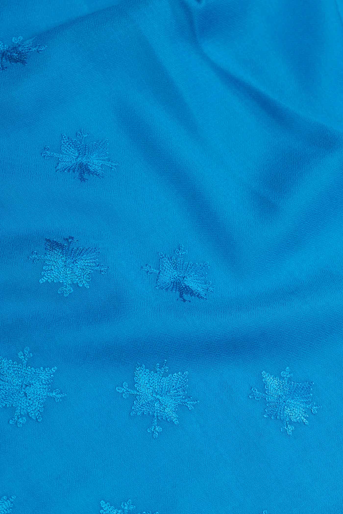 Blue Dual Tone Jute Silk Saree - Image 2