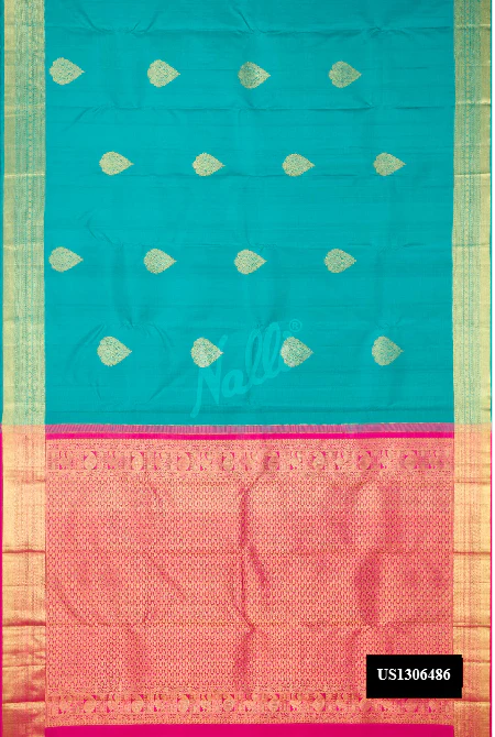 Blue Dual Tone Kanchipuram Silk Saree
