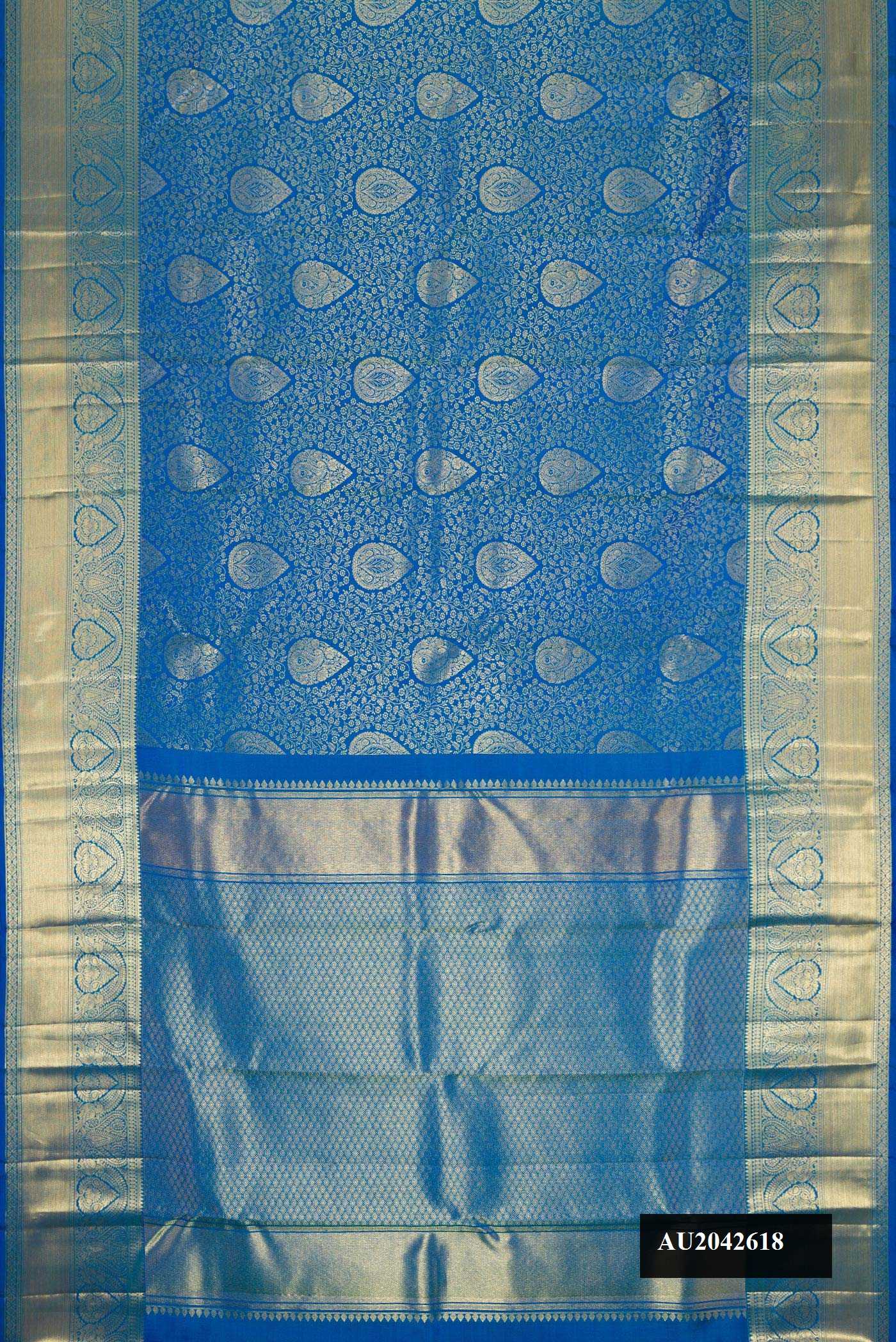 Blue Dual Tone Kanchipuram Silk Saree