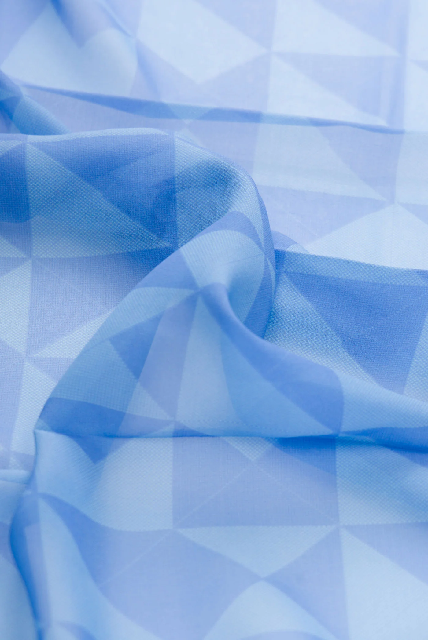 Blue Dual Tone Mysore Georgette Saree - Image 2