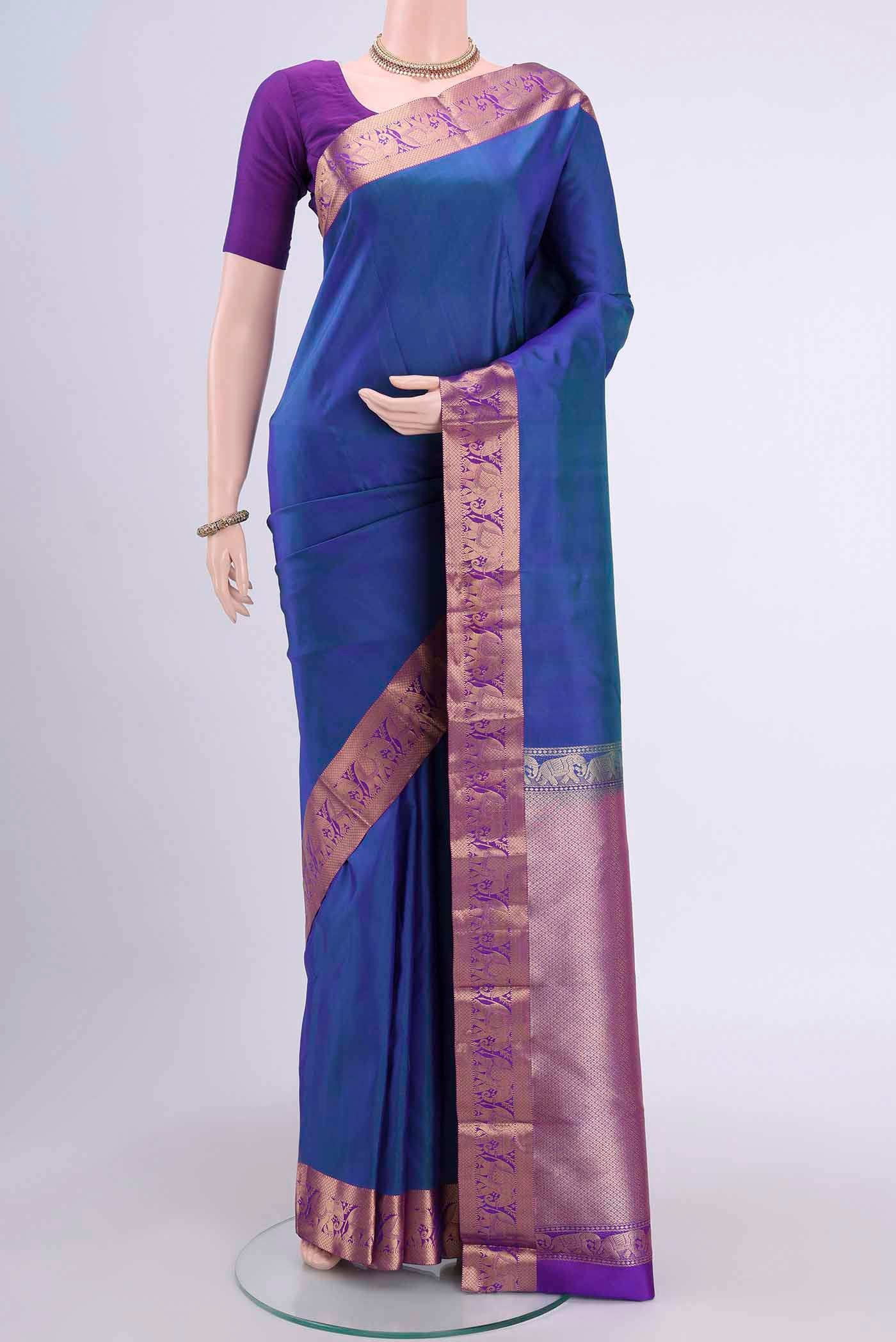 Blue Kanjivaram Silk Saree
