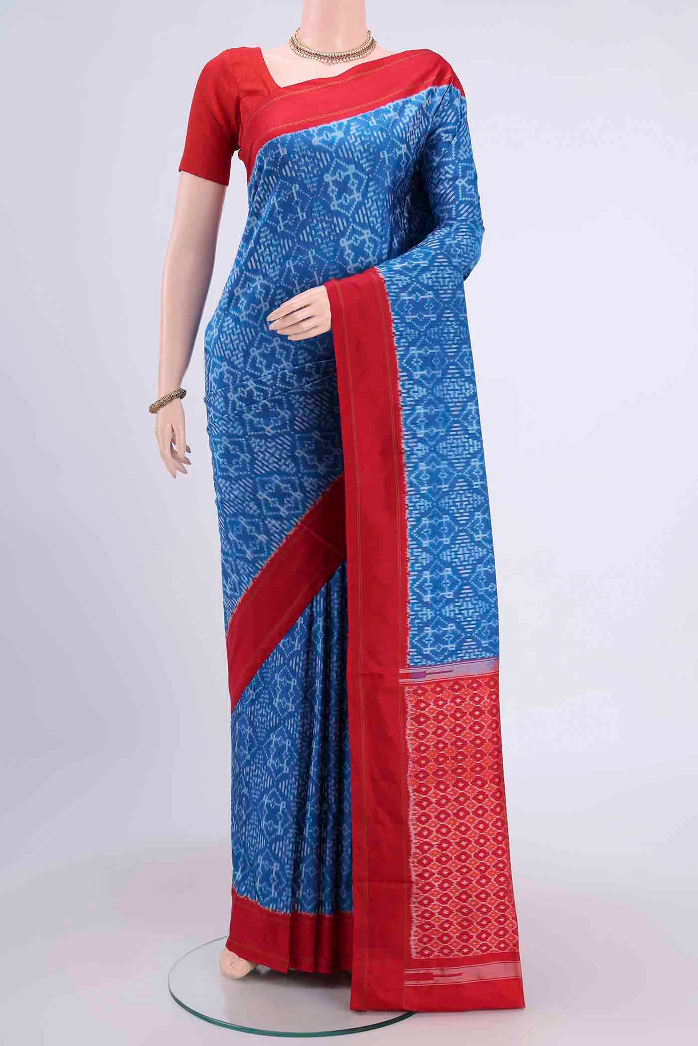 Blue Pochampally Silk Saree