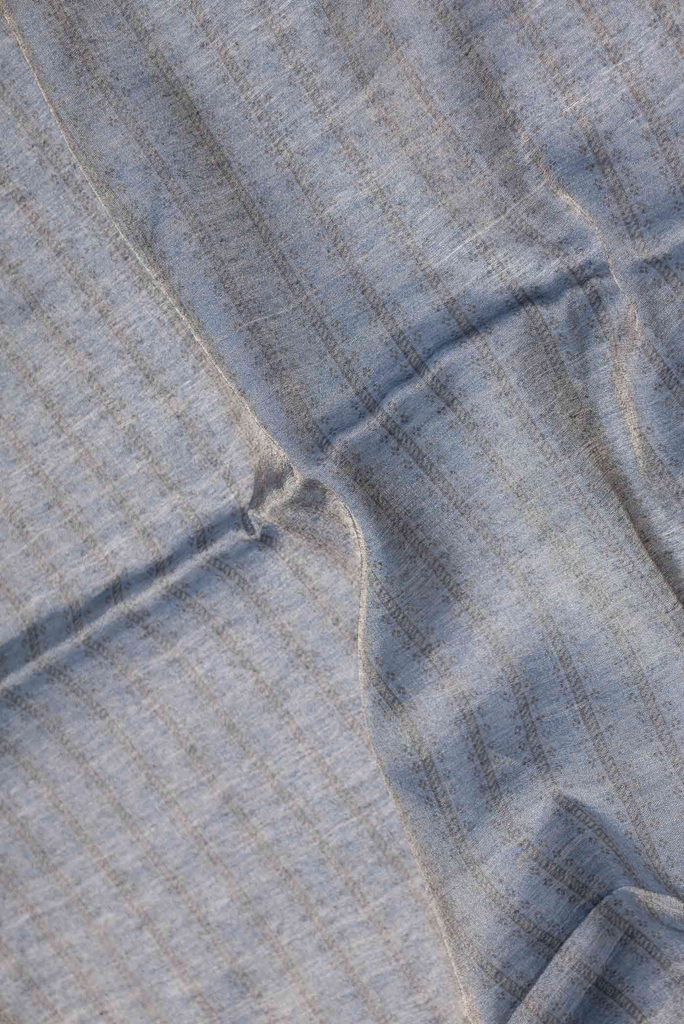 Blue Dual Tone Tussar Saree - Image 2