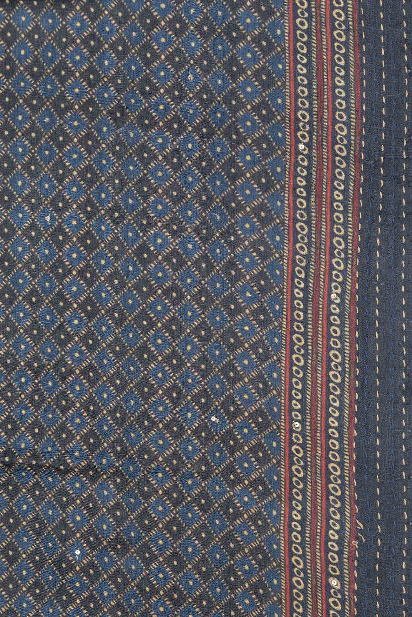 Blue Dual Tone Tussar Silk Saree - Image 3