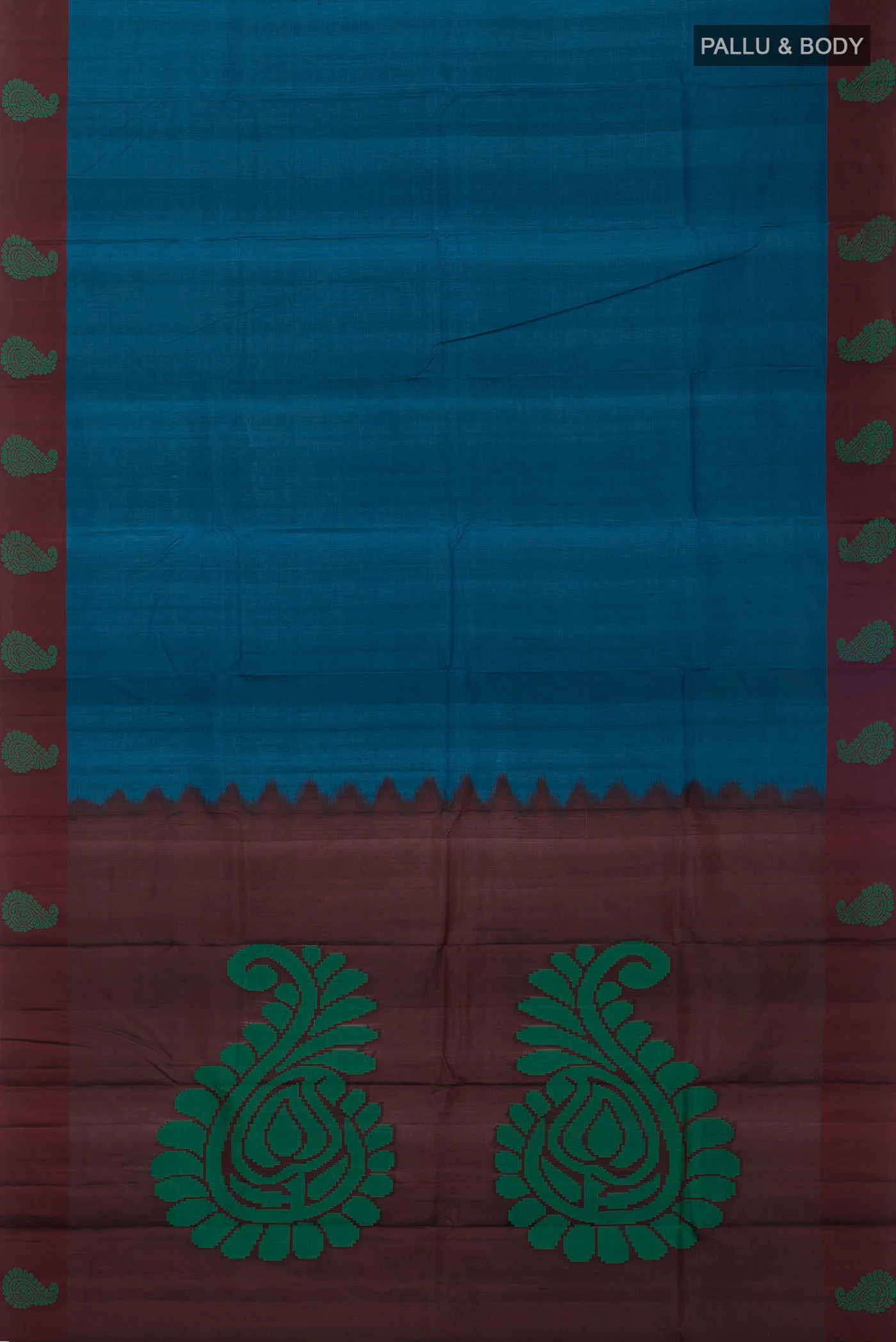 Blue Kanjivaram Silk Saree - Image 6