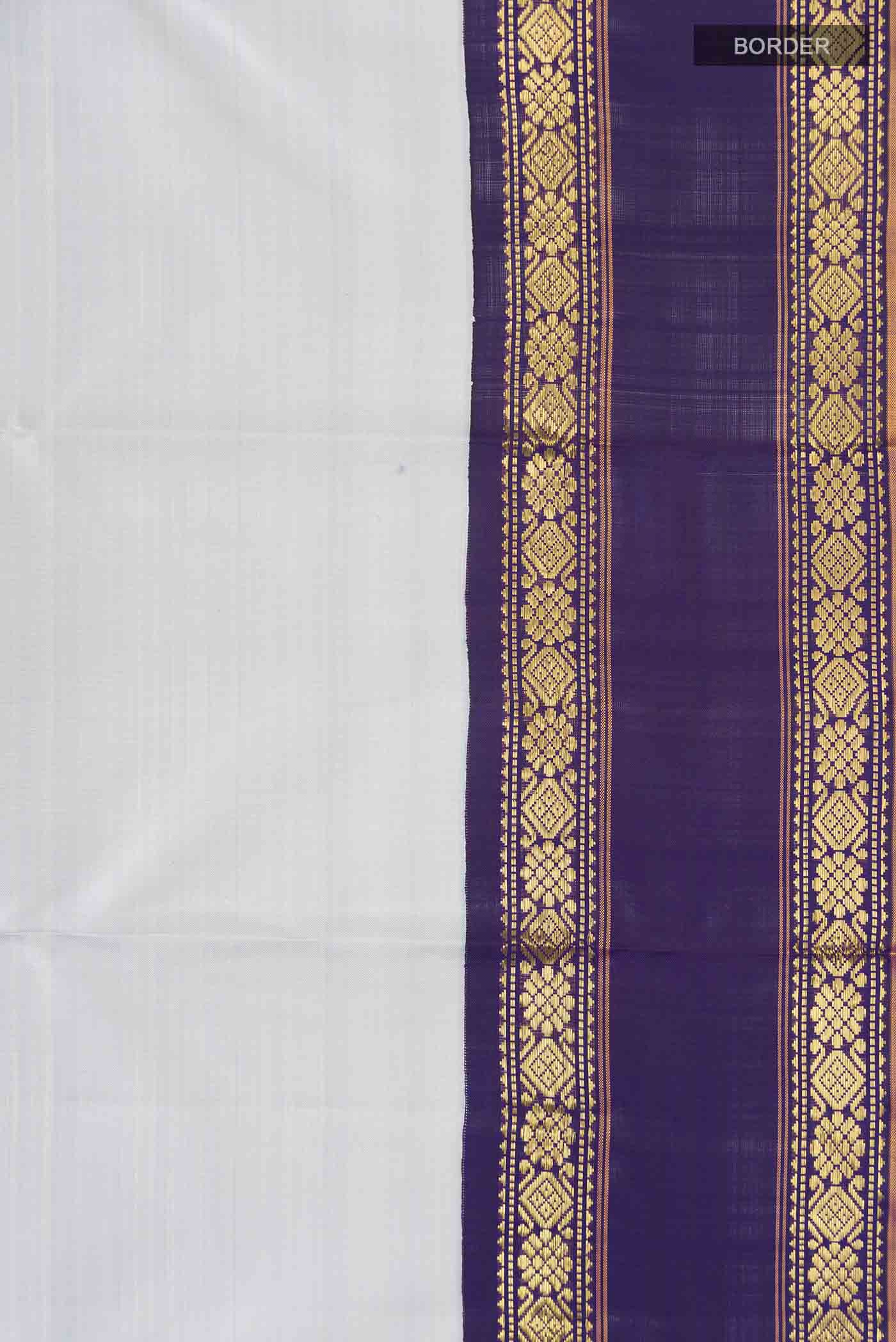 Blue Kanchipuram Silk Saree - Image 3
