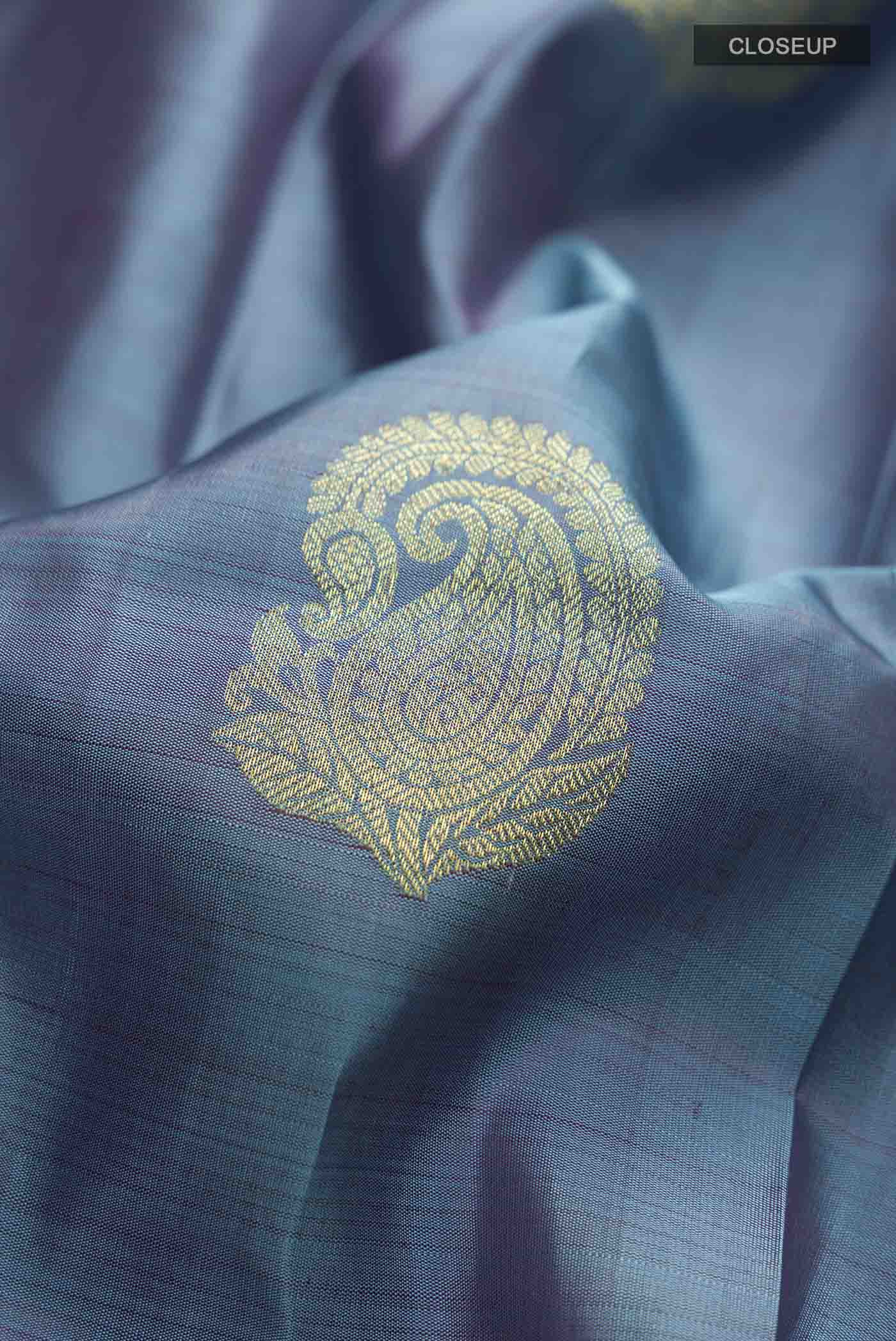 Blue Kanjivaram Silk Saree - Image 2