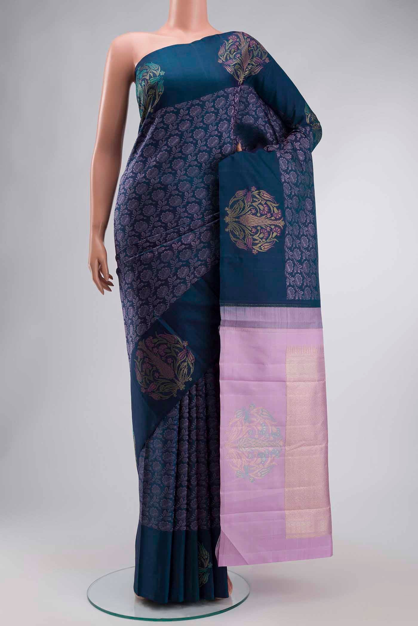 Blue Kanchipuram Silk Saree